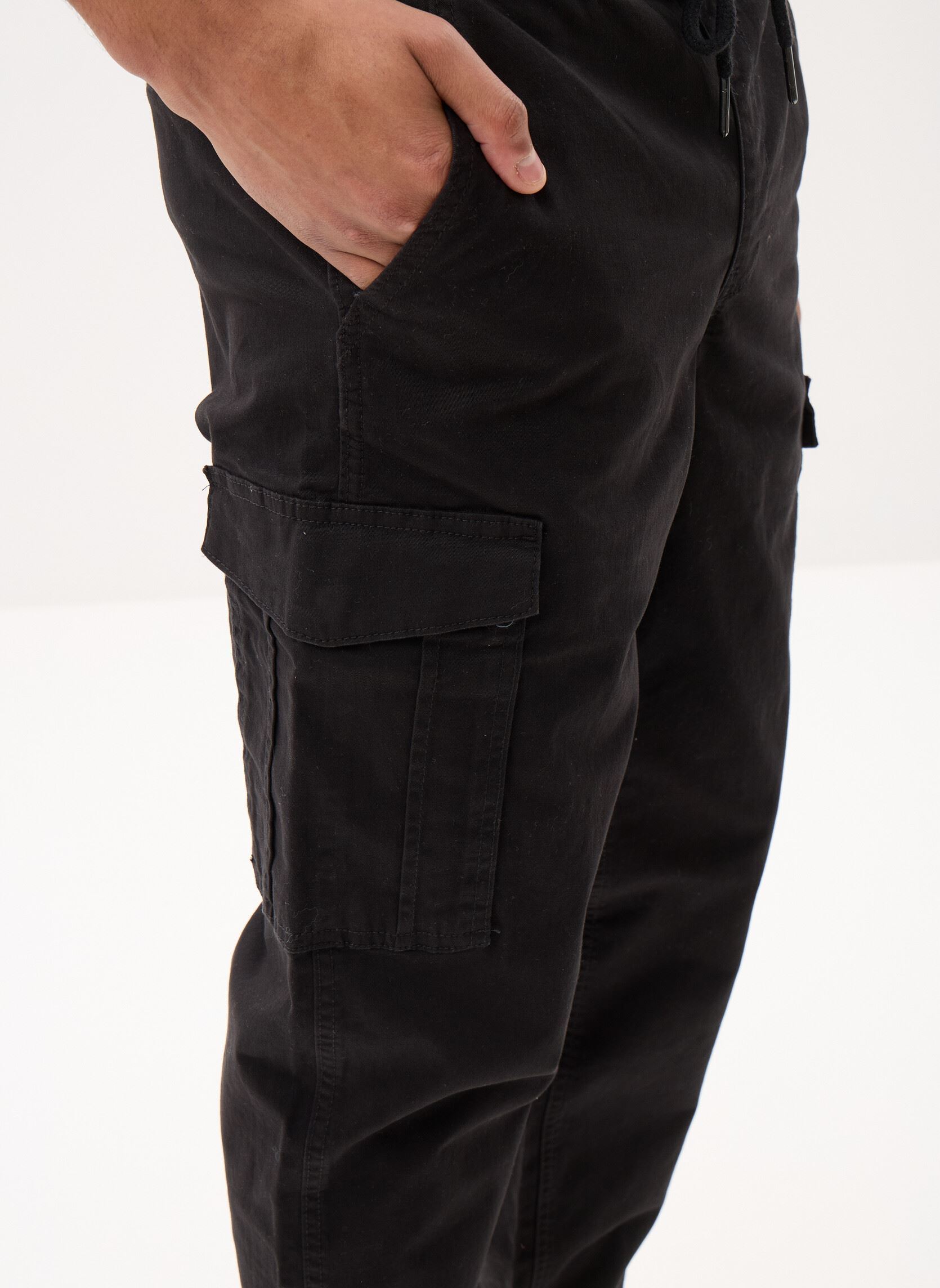 Chino-Hosen PANT-CARGO herren schwarz MADE BY Chino-Hosen PANT-CARGO herren schwarz JET BLACK