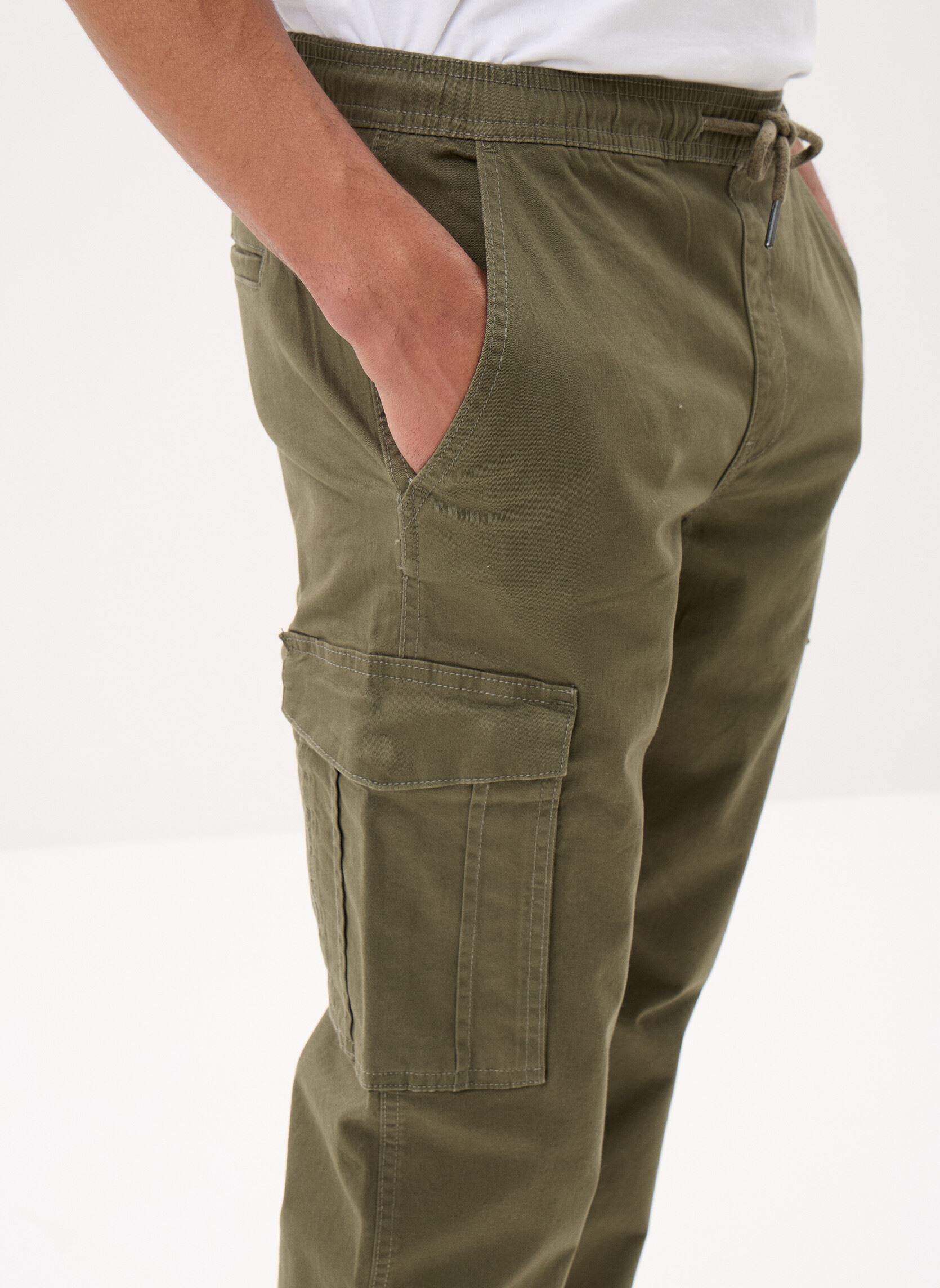 Pantalons chino PANT-CARGO homme vert MADE BY Pantalons chino PANT-CARGO homme vert GRAPE LEAF