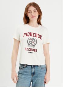 Tee-shirts TKHUMGAME femme bleu