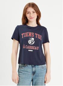 Tee-shirts TKHUMGAME femme bleu Cache Cache Tee-shirts TKHUMGAME femme bleu Bleu marine