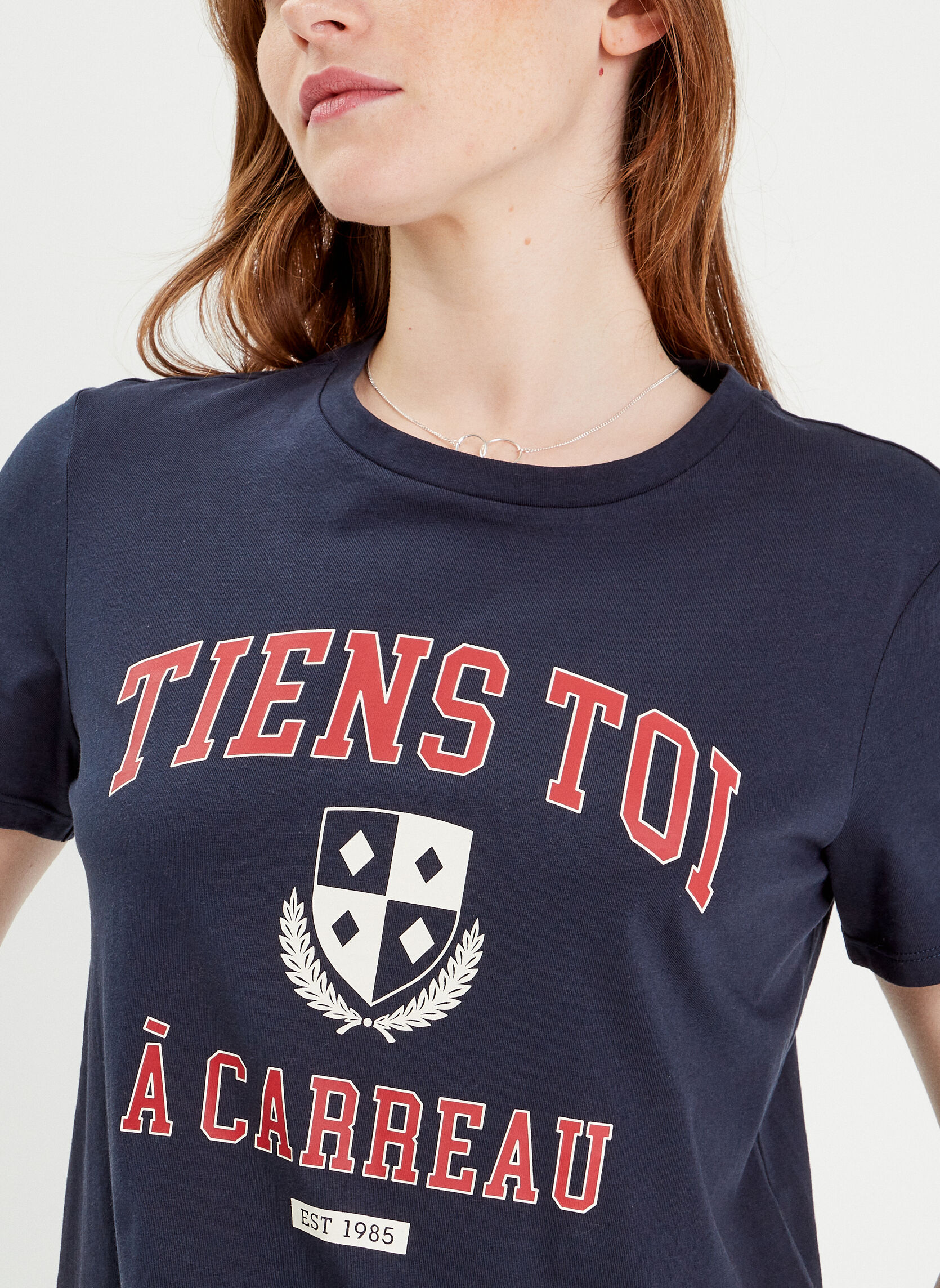 Tee-shirts TKHUMGAME femme bleu Cache Cache Tee-shirts TKHUMGAME femme bleu Bleu marine
