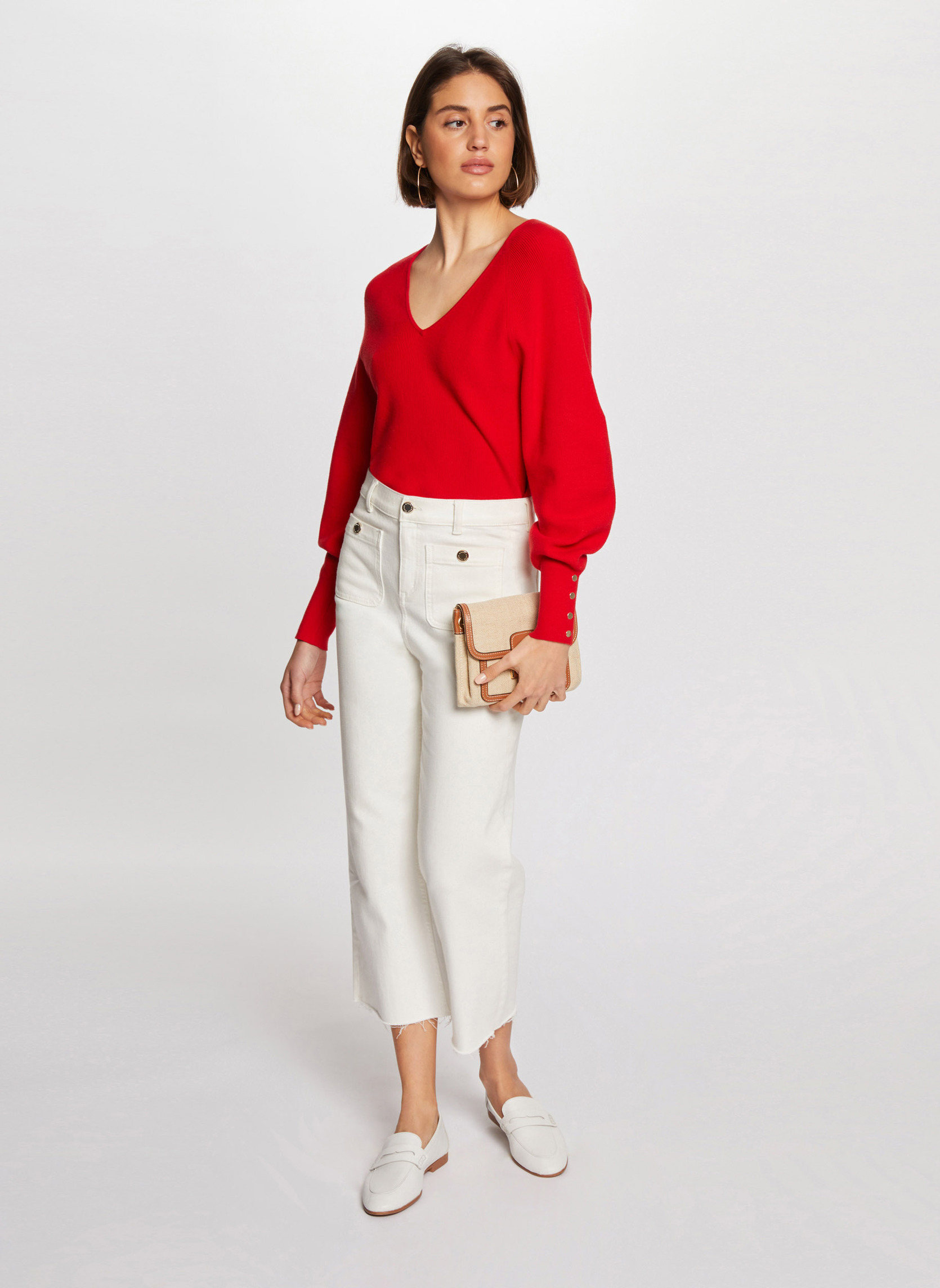 Pulls 242-MPANDA femme rouge Morgan Pulls 242-MPANDA femme rouge Rouge