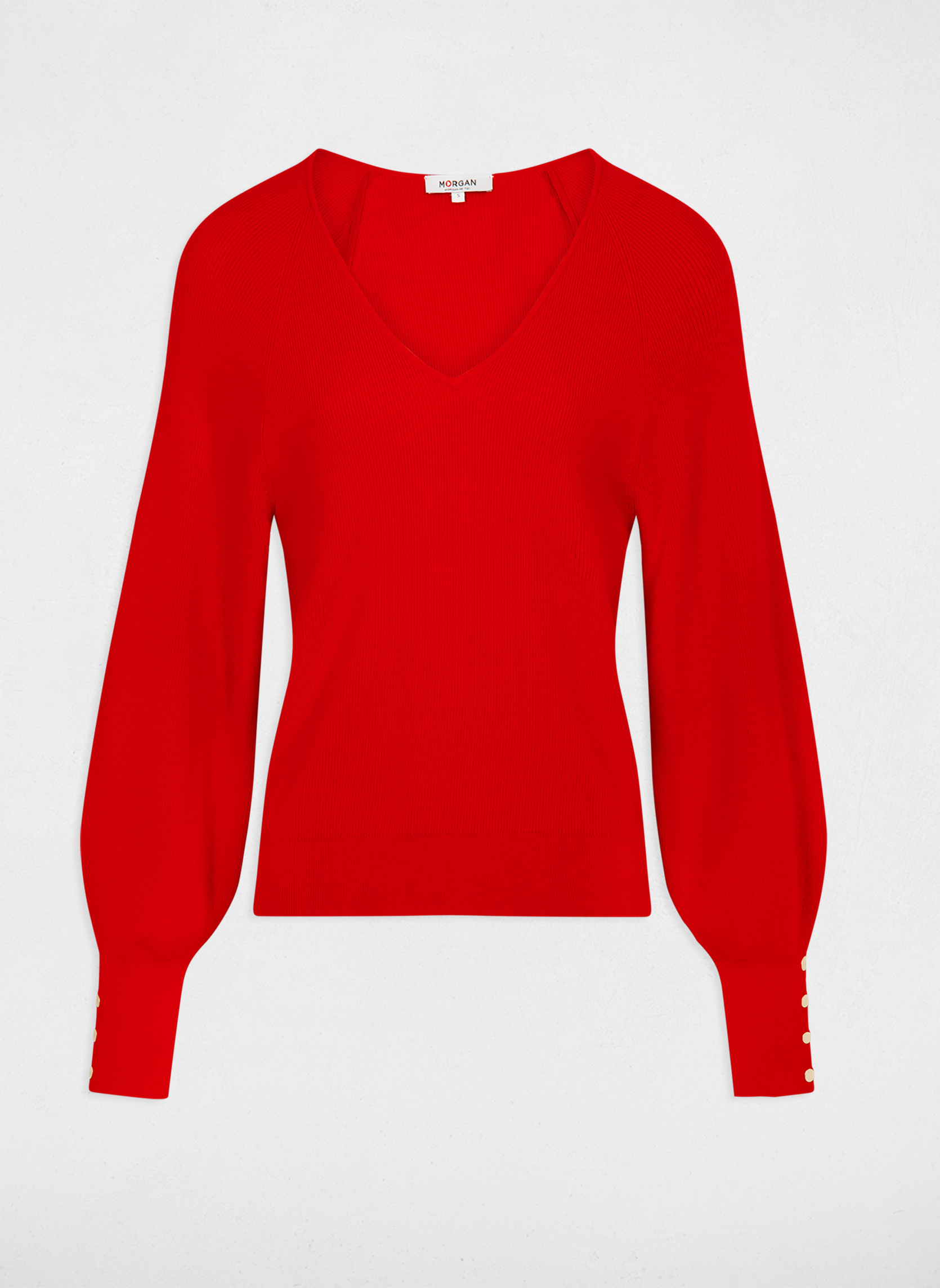 Pulls 242-MPANDA femme rouge Morgan Pulls 242-MPANDA femme rouge Rouge