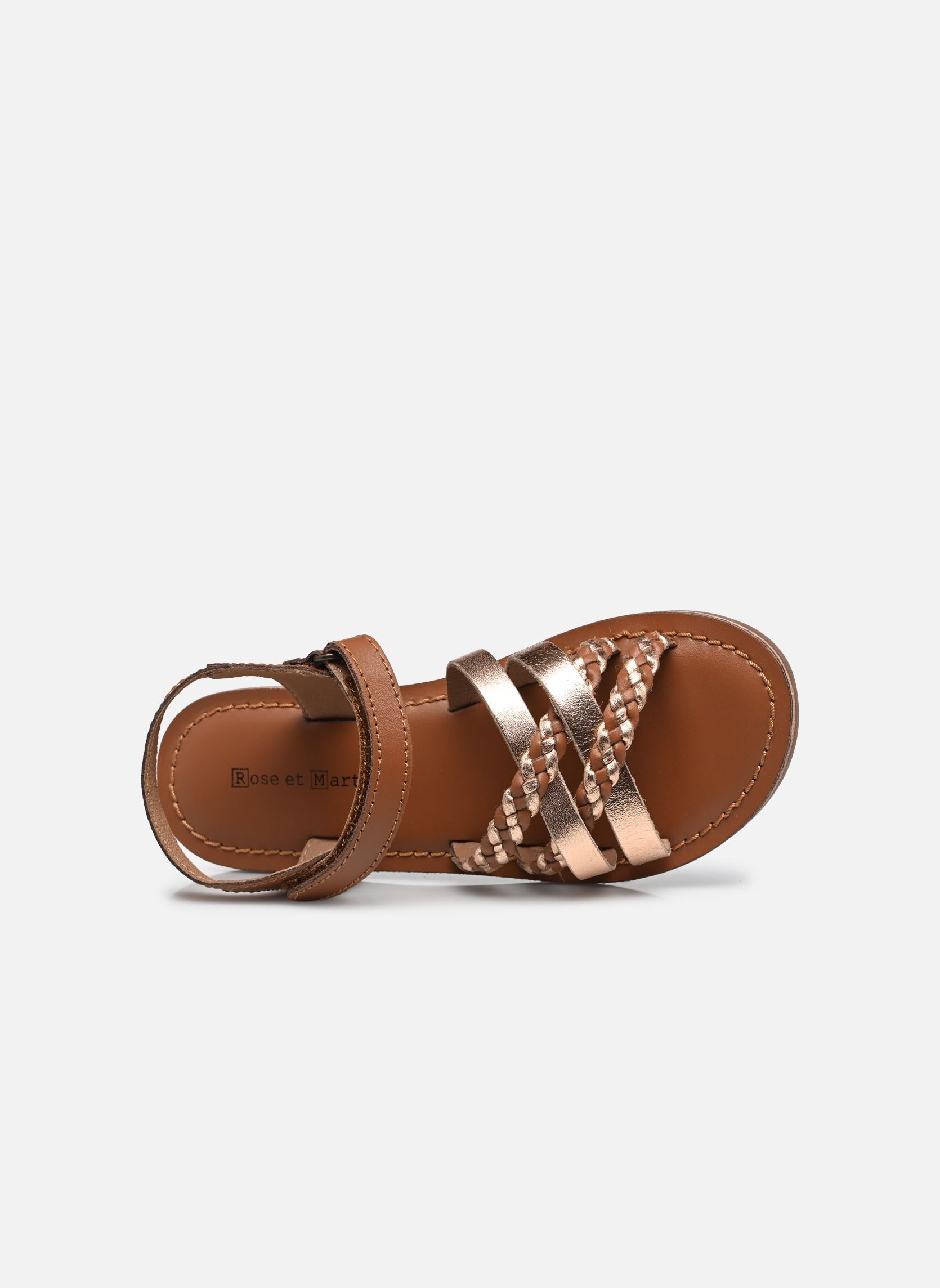 Sandalen KILINE meisjes goud en brons Rose et Martin Sandalen KILINE meisjes goud en brons Mix Brown/Peach