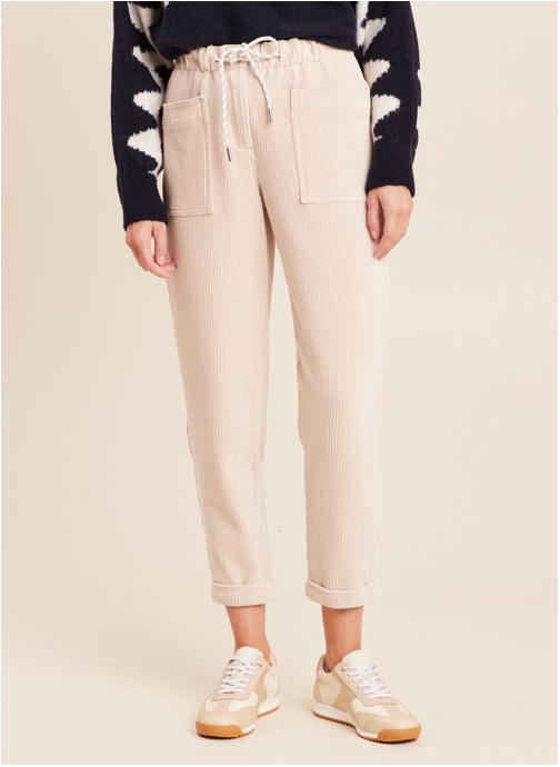 Bréal Pantalons droit PEBATLOVE femme beige