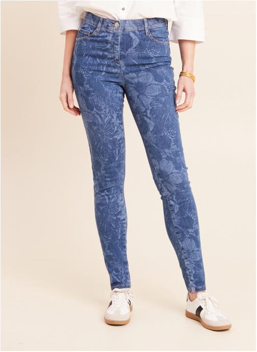 Bréal Jeans droit PESIZEPRINT femme bleu