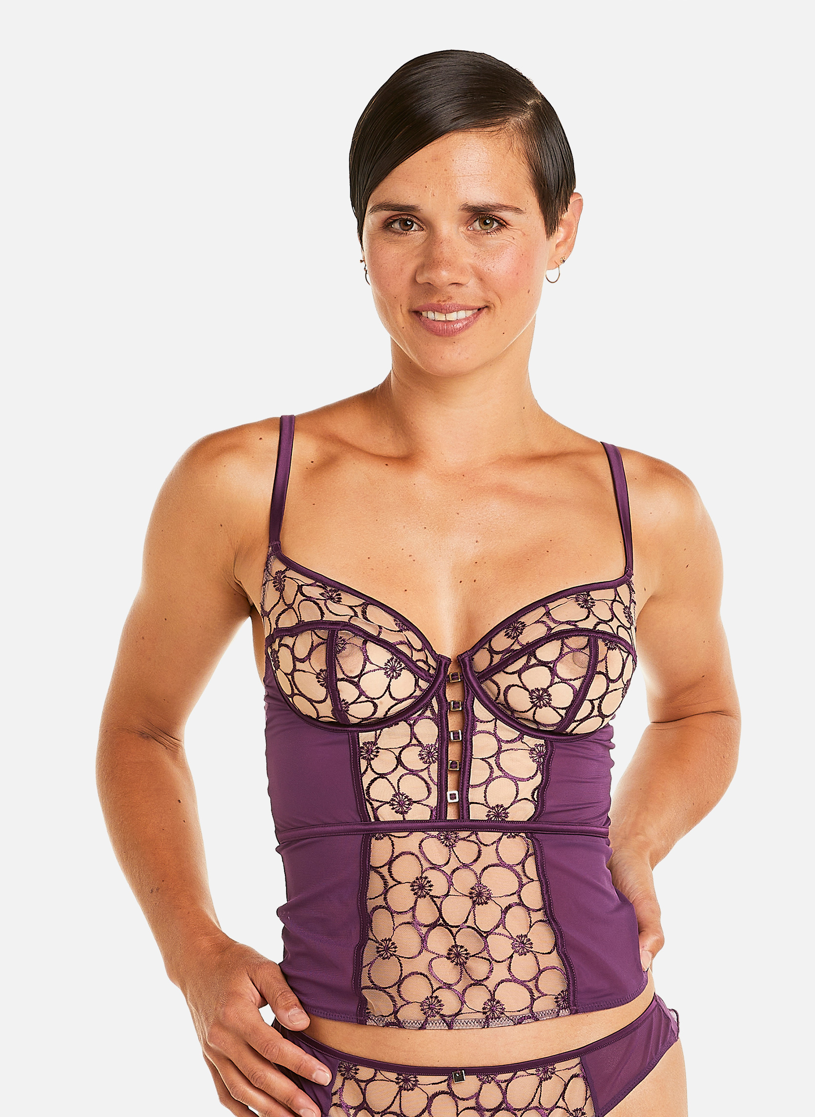 Brassières Corset violet Venus femme violet Camille Cerf & Pomm'Poire Brassières Corset violet Venus femme violet Violet