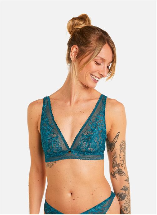 Camille Cerf & Pomm'Poire Brassières Soutien-gorge triangle sans armatures bleu Nanaya femme bleu
