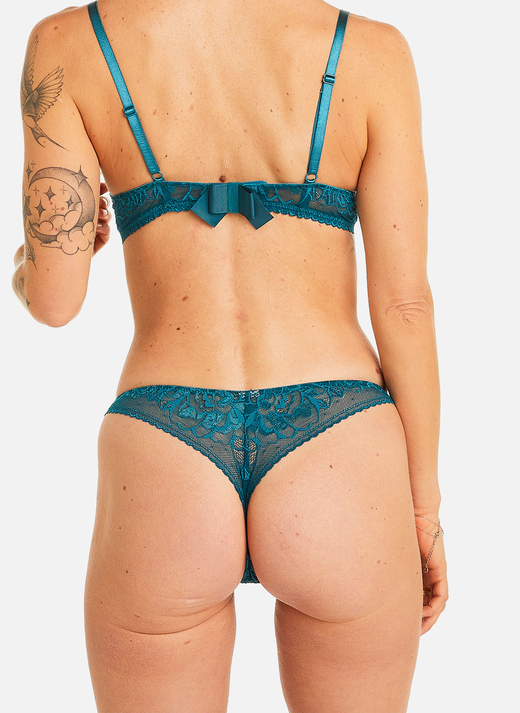 Culottes Tanga Brésilien bleu Nanaya femme bleu Camille Cerf & Pomm'Poire Culottes Tanga Brésilien bleu Nanaya femme bleu Bleu