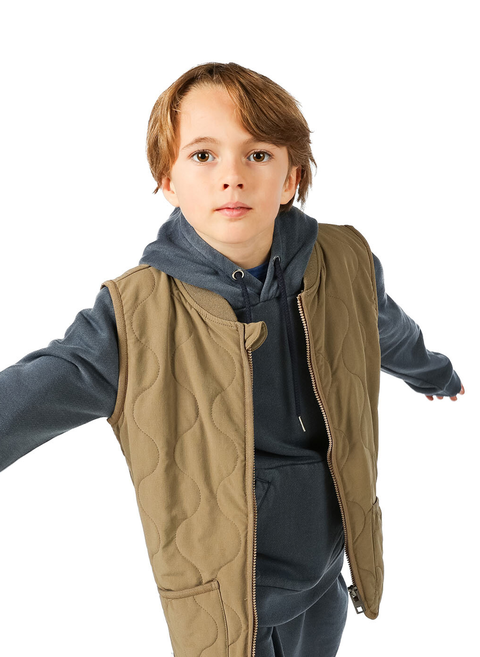 Vestes sans manches Dustin garçon vert Serge Blanco Vestes sans manches Dustin garçon vert Kaki