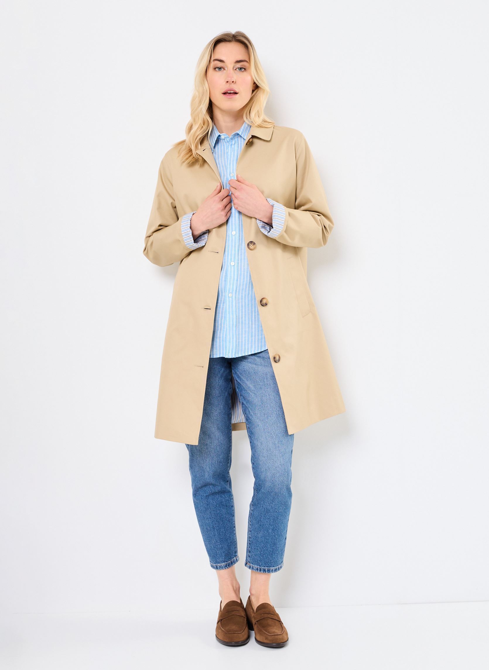 Trench-coats VILLE-TRENCH femme beige Georgia Rose Trench-coats VILLE-TRENCH femme beige Irish Cream