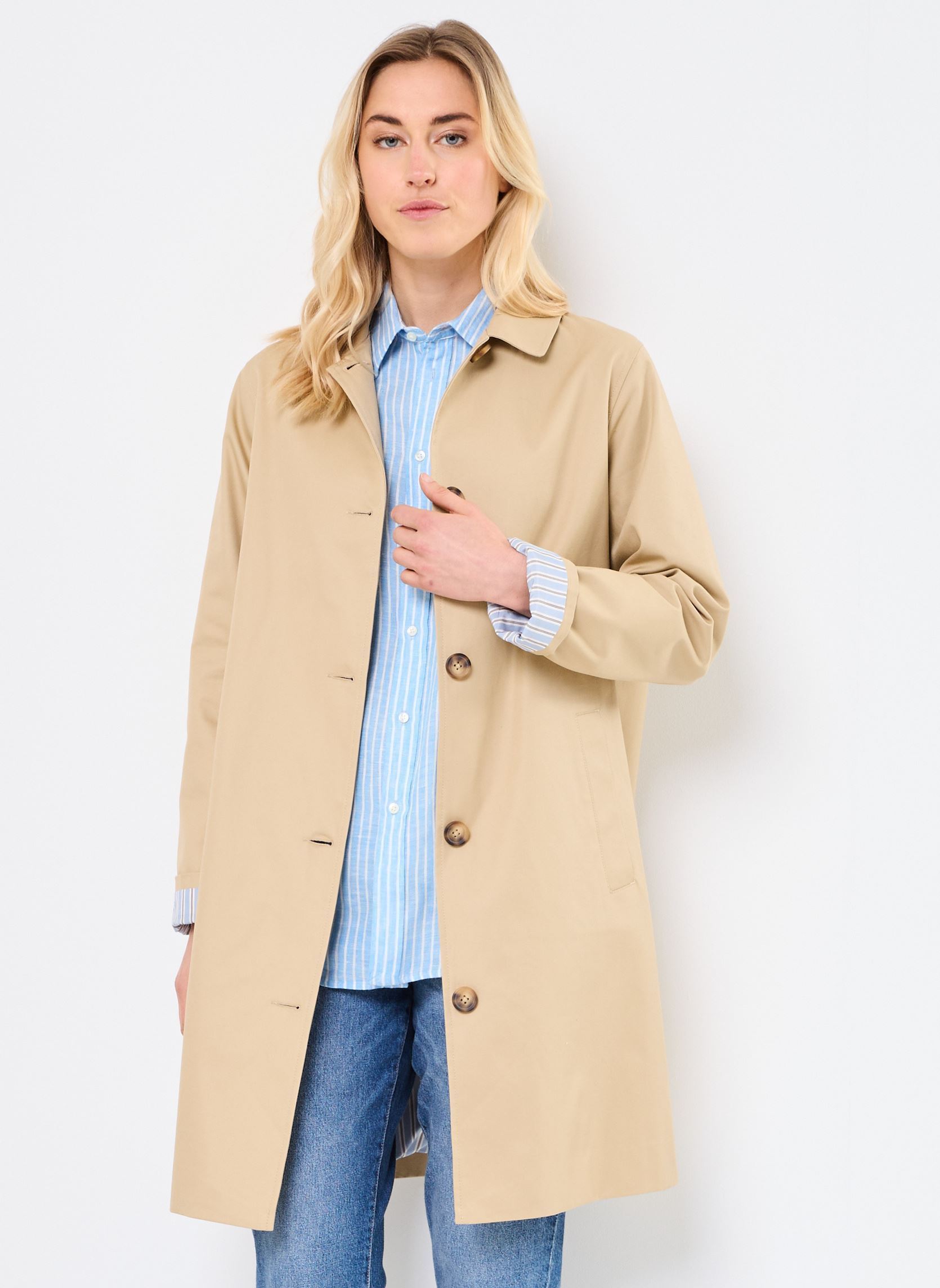 Trench-coats VILLE-TRENCH femme beige Georgia Rose Trench-coats VILLE-TRENCH femme beige Irish Cream