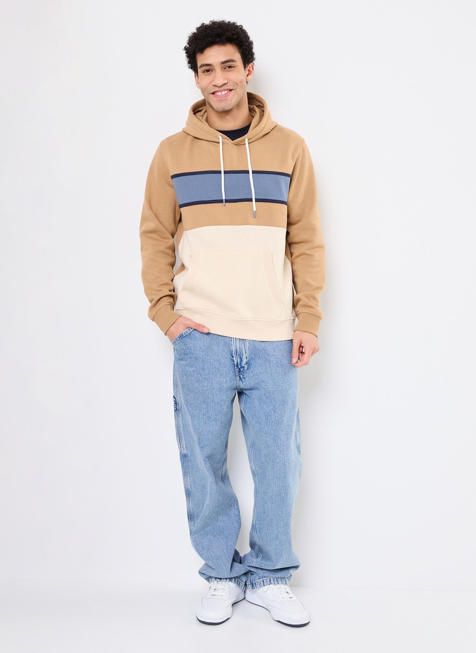Kapuzenpullover MARIU sweatshirt herren beige MADE BY Kapuzenpullover MARIU sweatshirt herren beige TIGER'S EYE