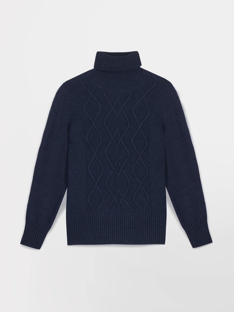 Pull Col Roulé Femme Equiline – Bleu – HW 20 – Neuf – 90% Polyester 10% Élasthanne