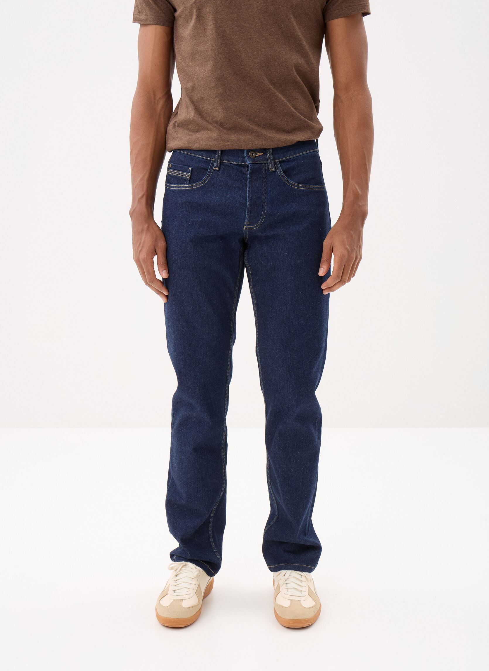Rechte jeans / Straight Leg Jeans PETER2 heren blauw Marvin&Co Rechte jeans / Straight Leg Jeans PETER2 heren blauw DENIM BRUT CLEAN