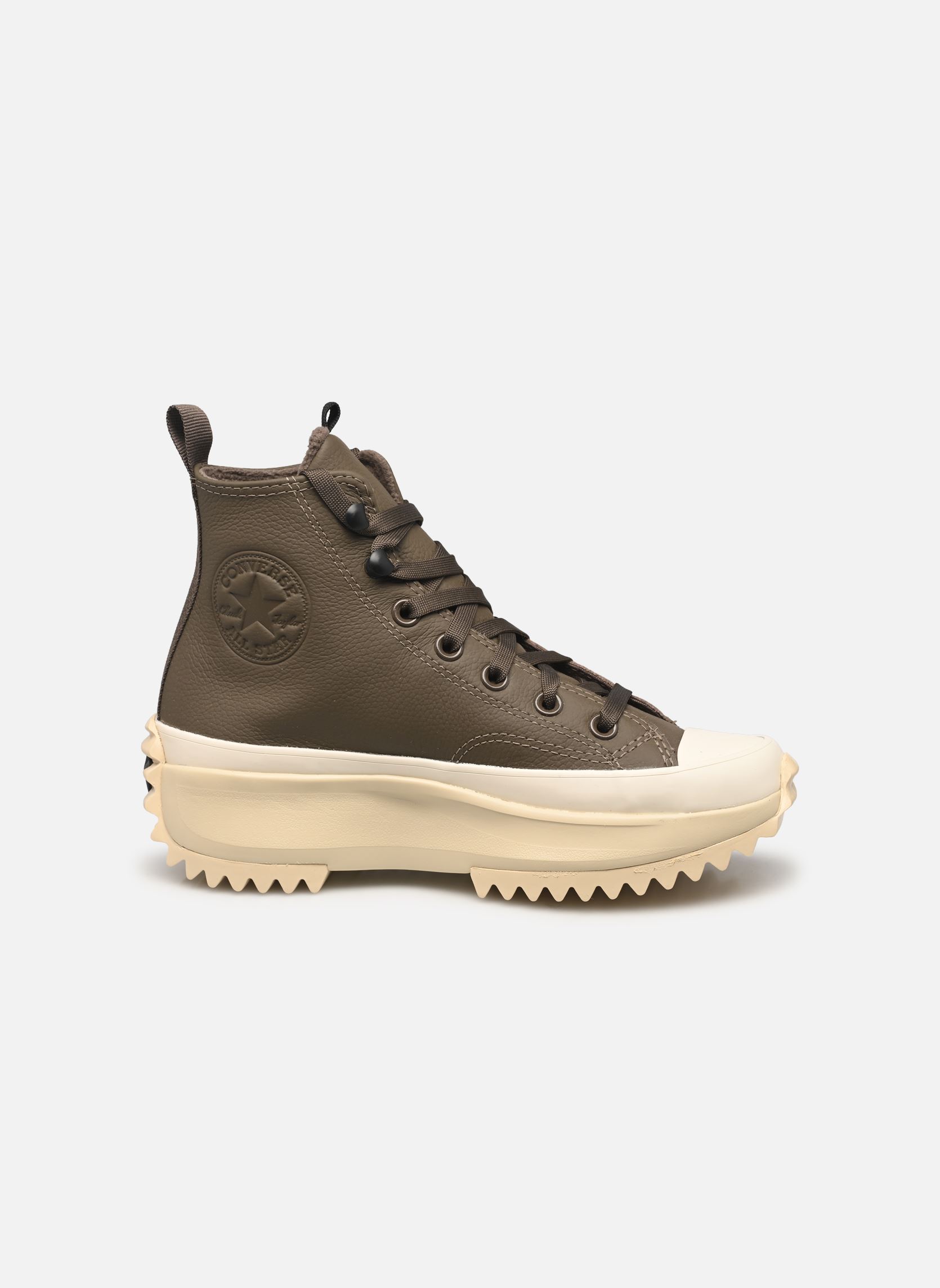 Baskets Run Star Hike Hi Weatherized Leather femme marron Converse Baskets Run Star Hike Hi Weatherized Leather femme marron TRUFFLE/BLACK/EGRET