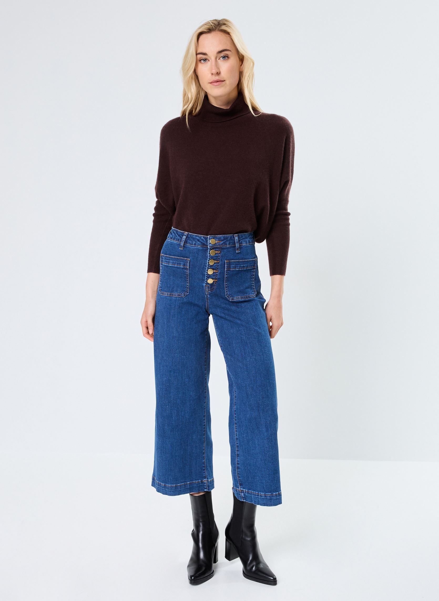 Flared Jeans Atlanta damen blau La Petite Etoile Flared Jeans Atlanta damen blau WASH