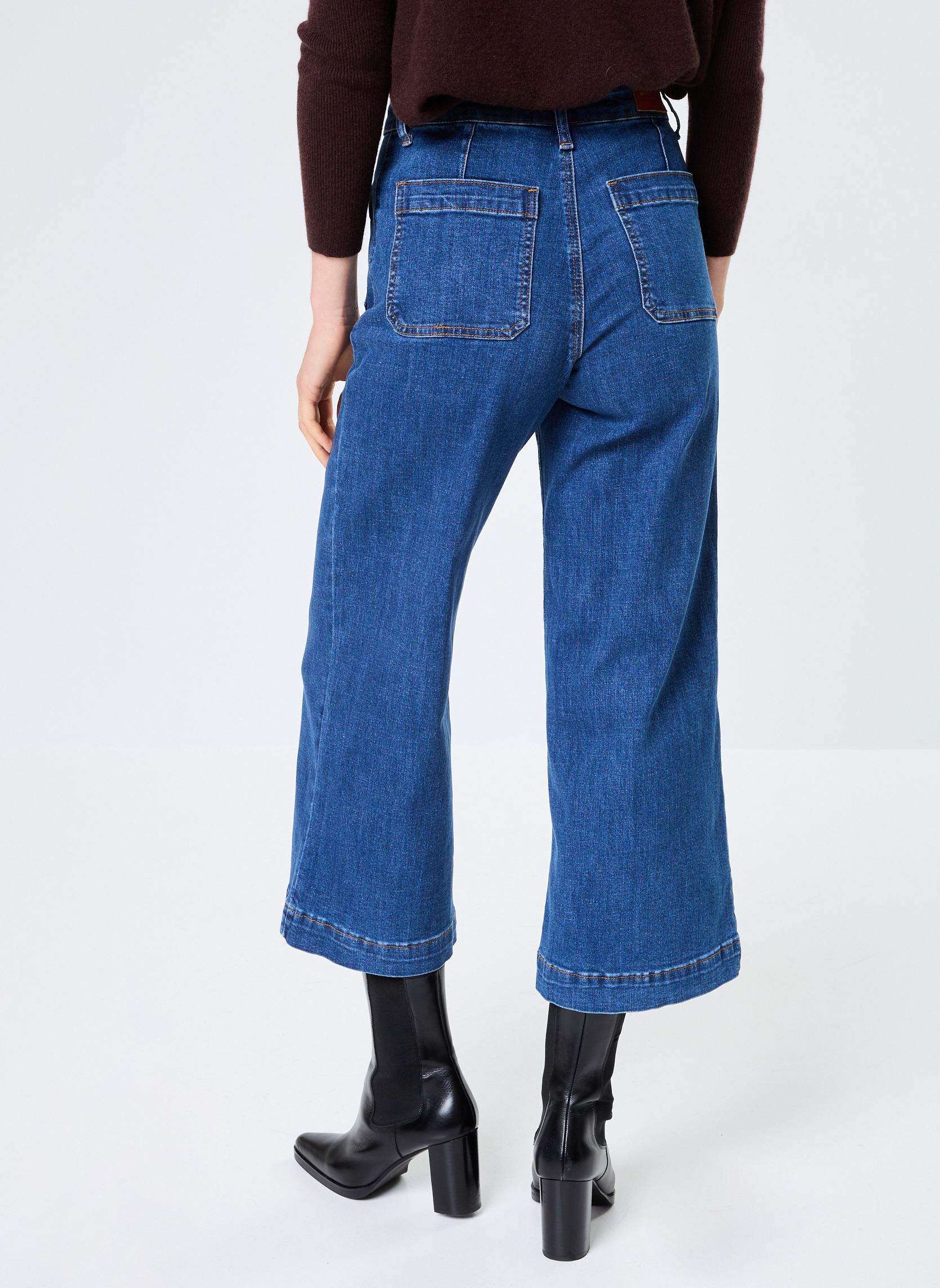 Flared Jeans Atlanta damen blau La Petite Etoile Flared Jeans Atlanta damen blau WASH