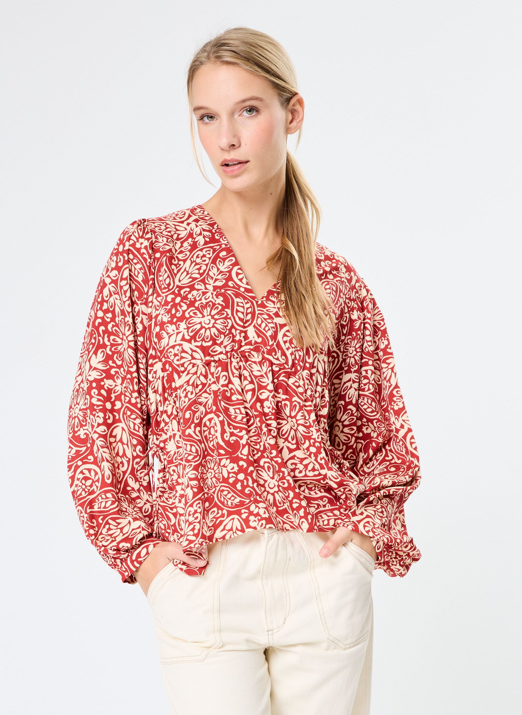 Blouses manches longues Berenice femme rouge La Petite Etoile Blouses manches longues Berenice femme rouge CACHEMIRE