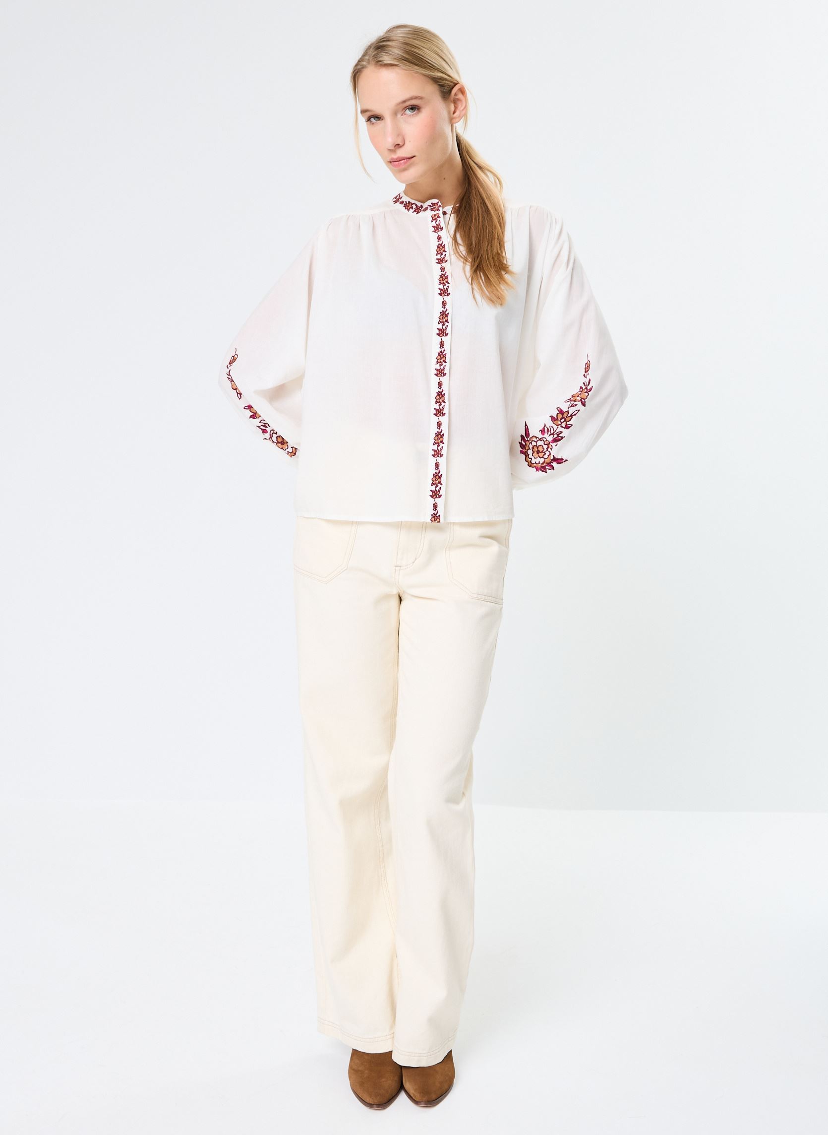 Blouses manches longues Berlia femme blanc La Petite Etoile Blouses manches longues Berlia femme blanc Blanc