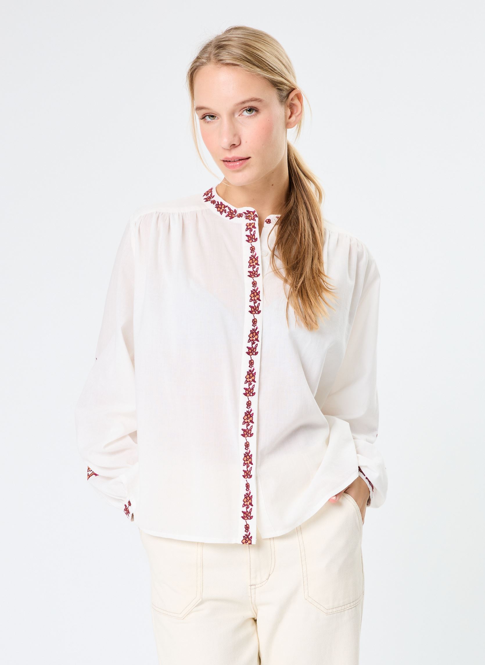 Blouses manches longues Berlia femme blanc La Petite Etoile Blouses manches longues Berlia femme blanc Blanc