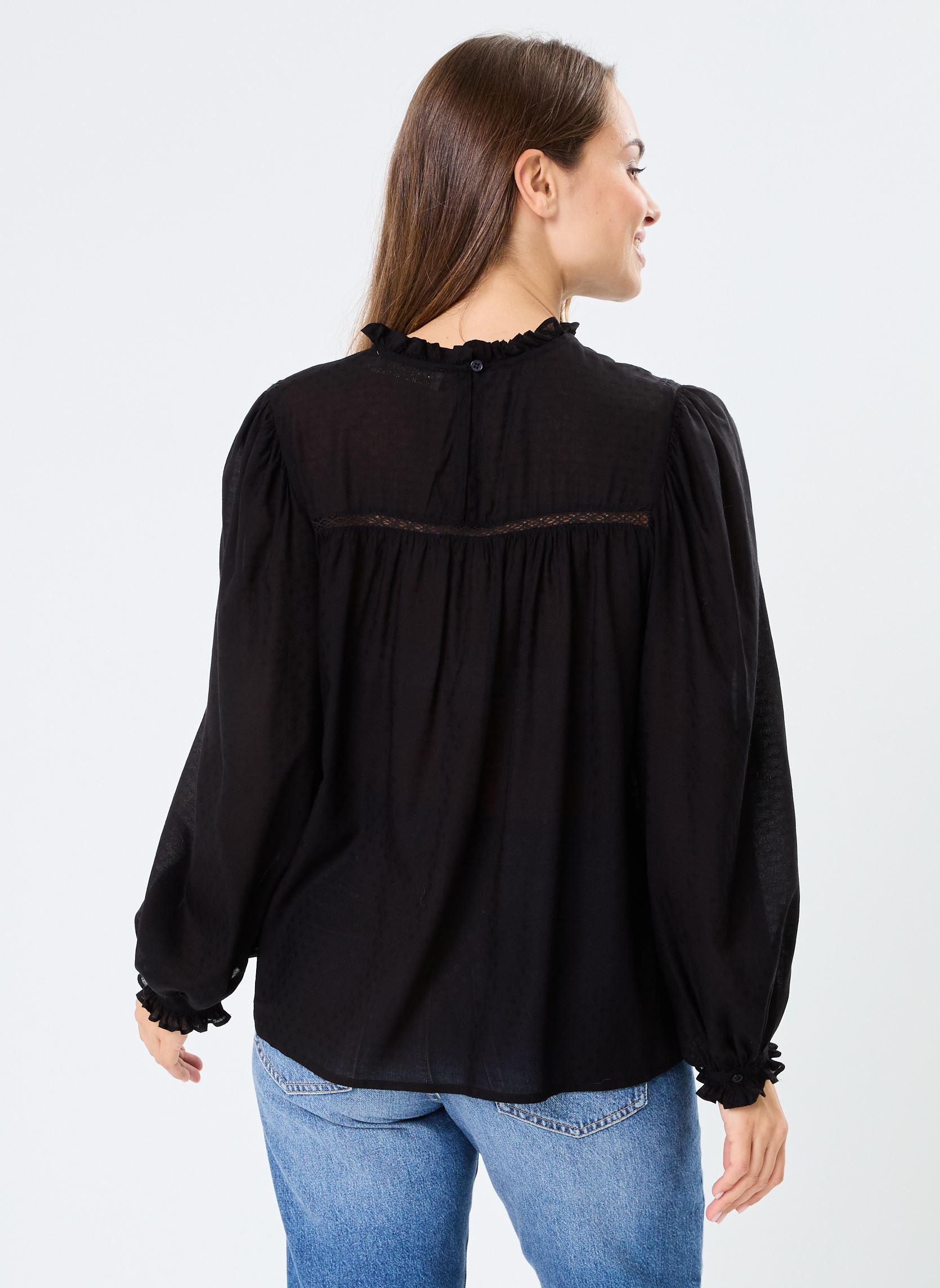 Blouses met lange mouwen Birsen dames zwart La Petite Etoile Blouses met lange mouwen Birsen dames zwart Noir