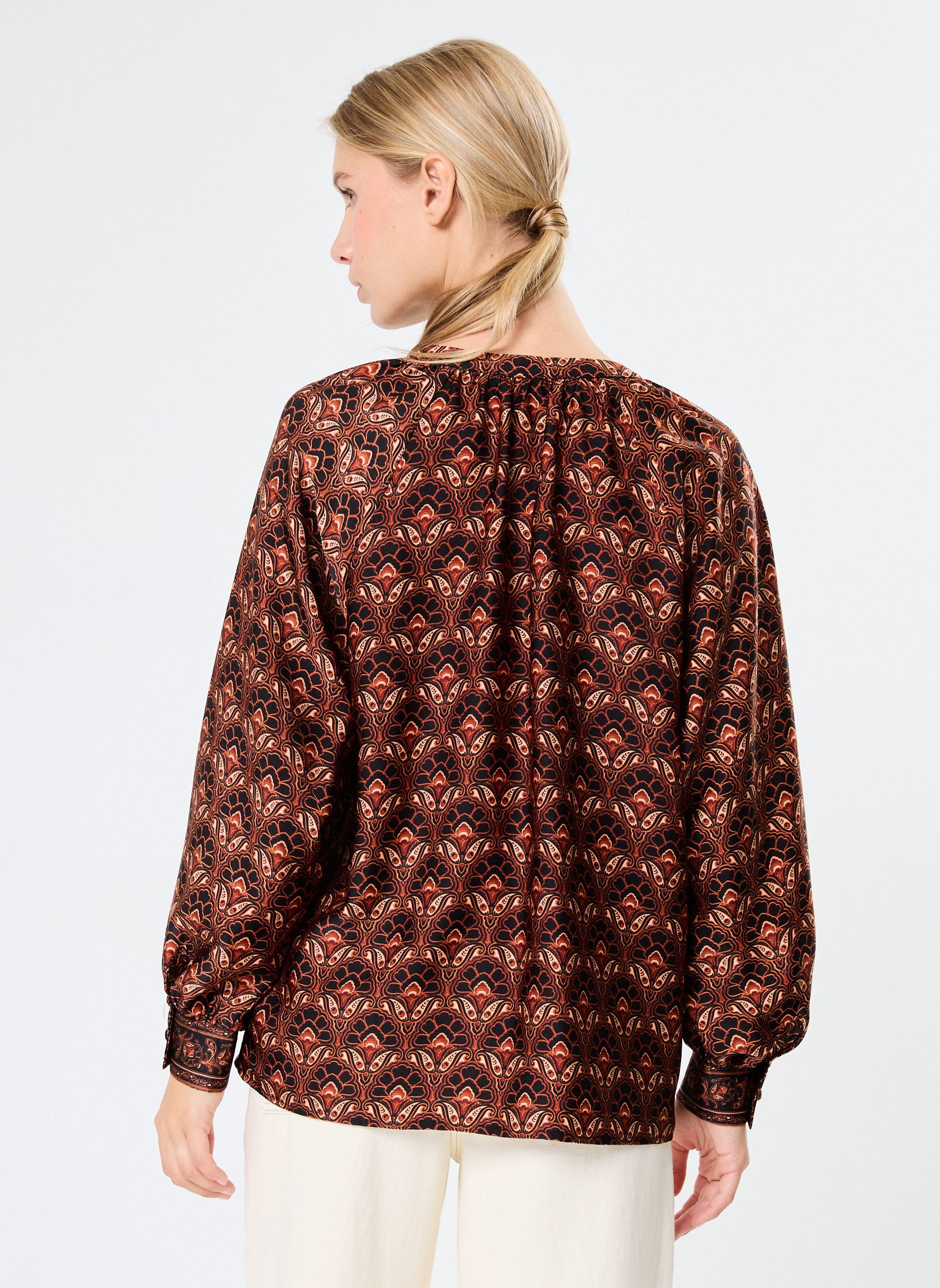 Langarm-Blusen Bonti damen braun La Petite Etoile Langarm-Blusen Bonti damen braun Romano