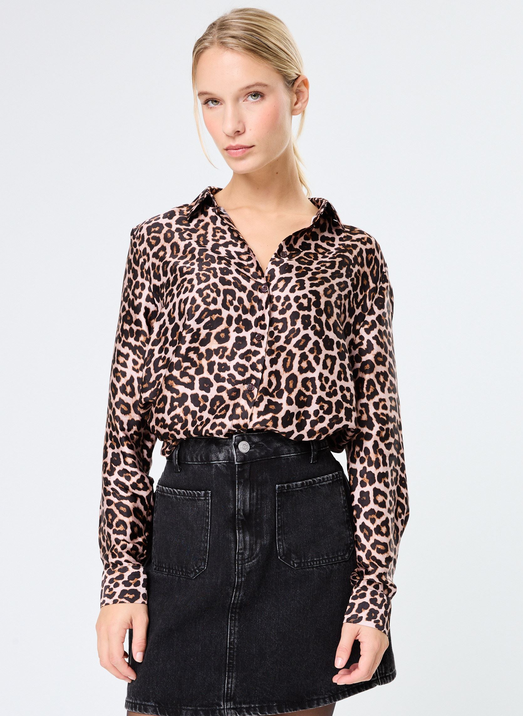 Camicie a maniche corte Chiara donna marrone La Petite Etoile Camicie a maniche corte Chiara donna marrone Leopard