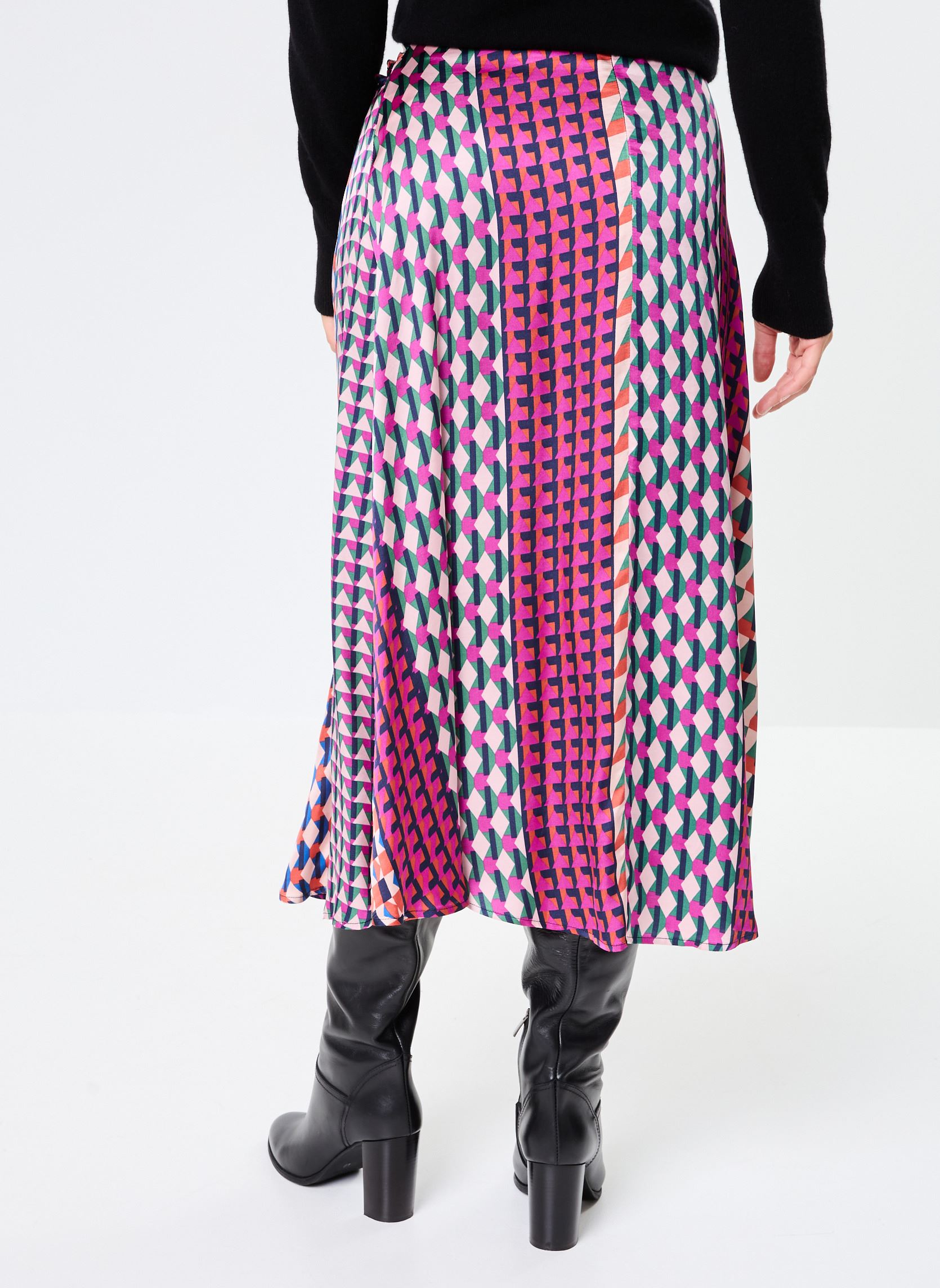 Halflange rokken Jenny dames roze La Petite Etoile Halflange rokken Jenny dames roze Patch Geo