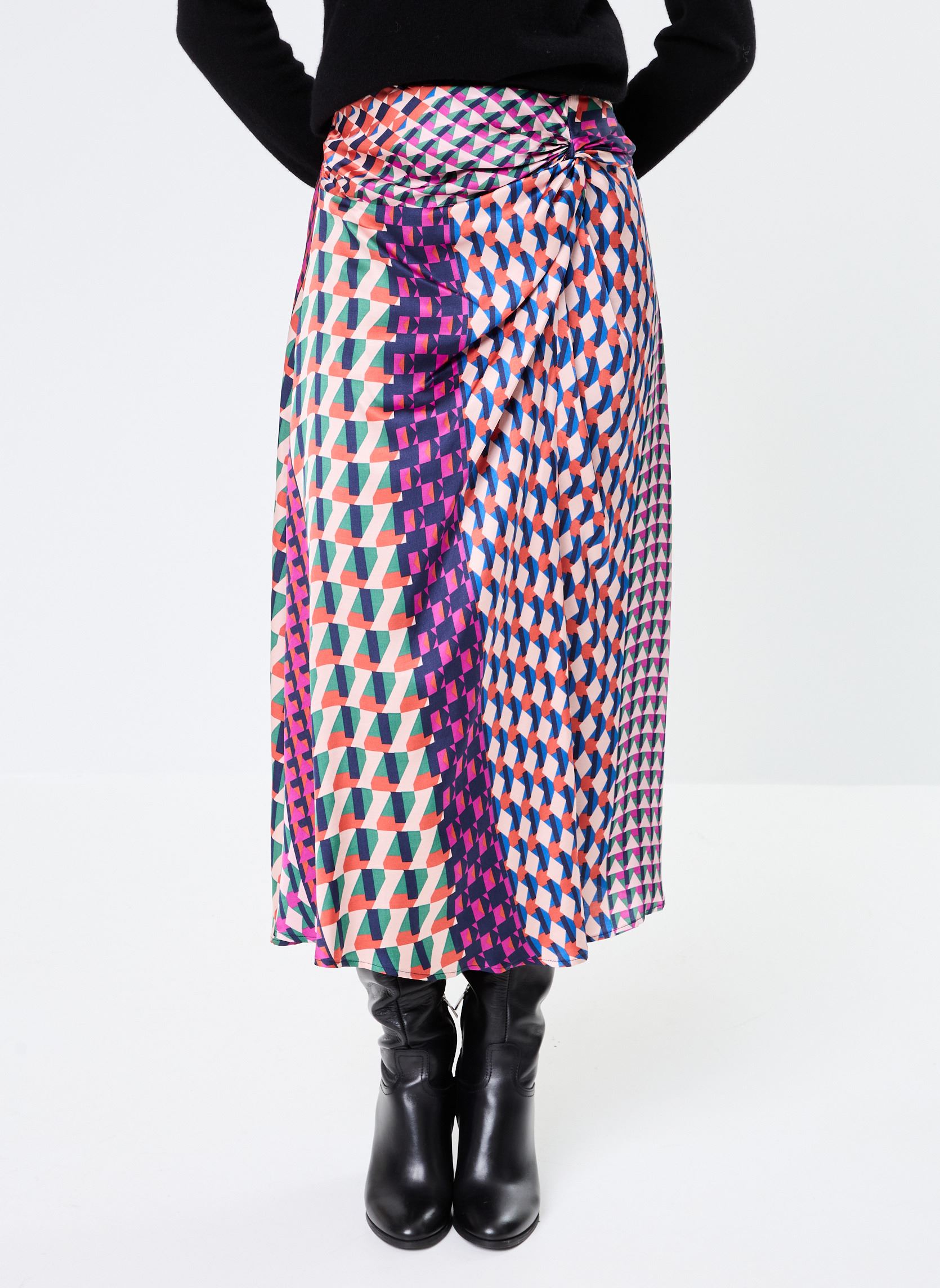 Halflange rokken Jenny dames roze La Petite Etoile Halflange rokken Jenny dames roze Patch Geo