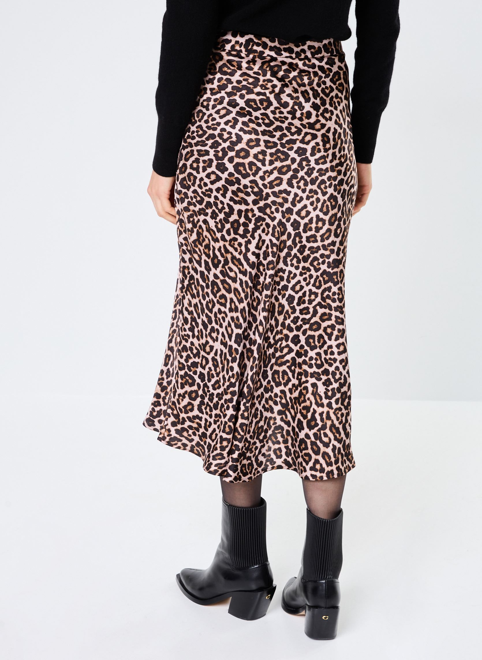 Jupes mi-longues Jess femme marron La Petite Etoile Jupes mi-longues Jess femme marron LEOPARD