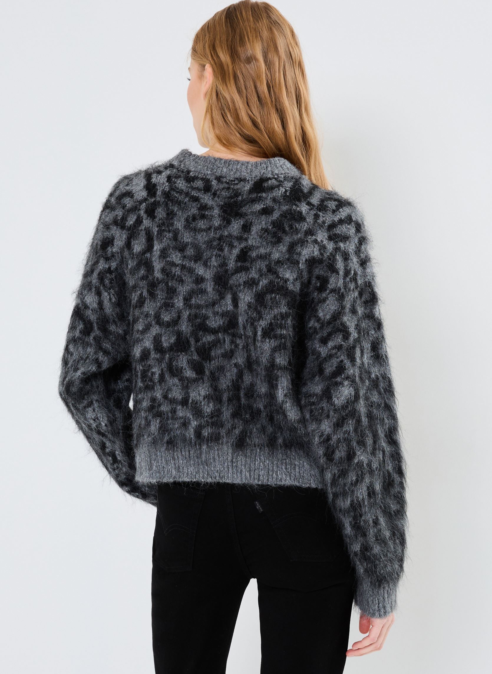 Pulls May femme gris La Petite Etoile Pulls May femme gris GRIS/NOIR