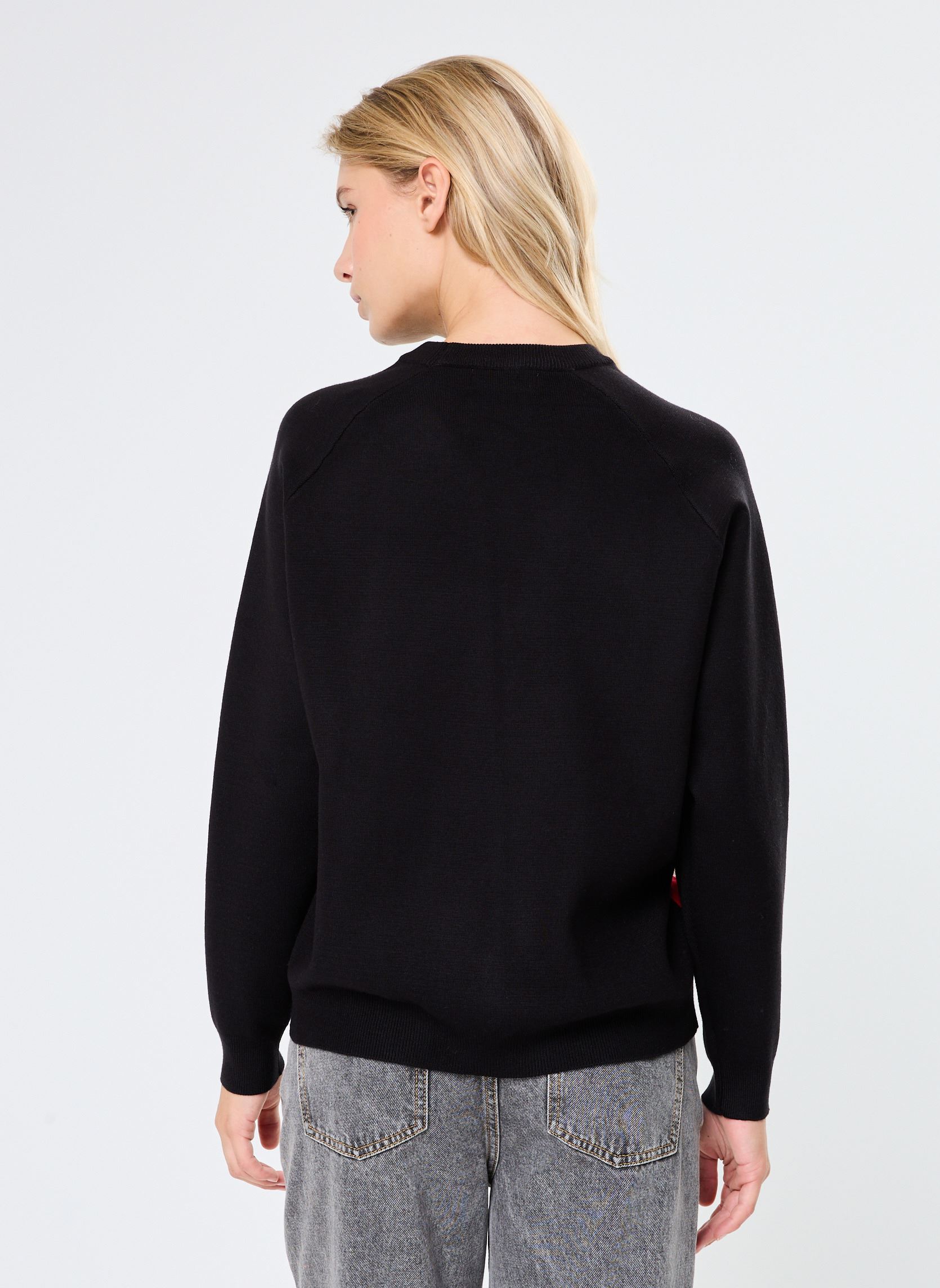 Pullover Miray damen schwarz La Petite Etoile Pullover Miray damen schwarz Noir/Beige/Rouge
