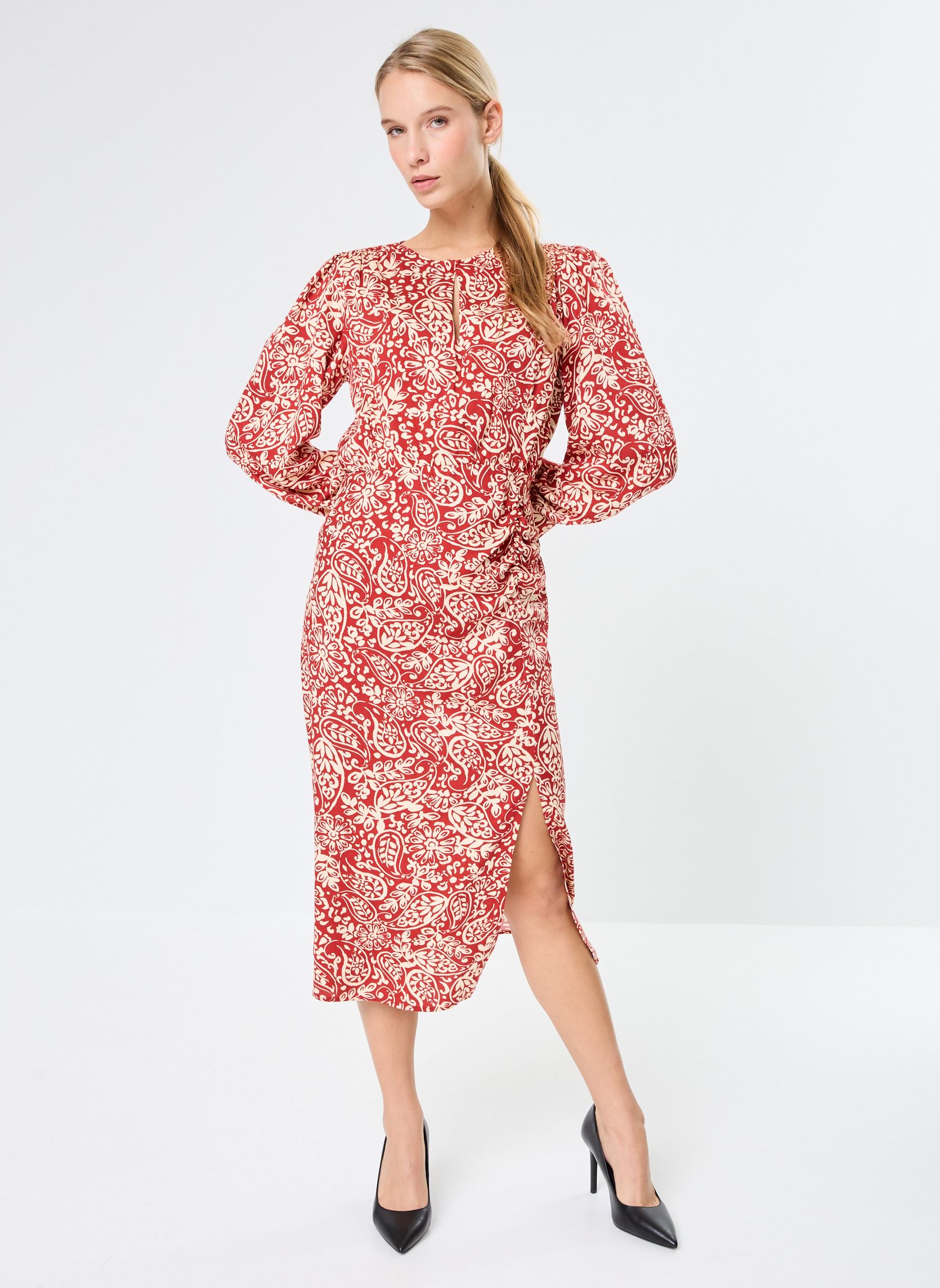 Robes Rokia femme rouge La Petite Etoile Robes Rokia femme rouge CACHEMIRE