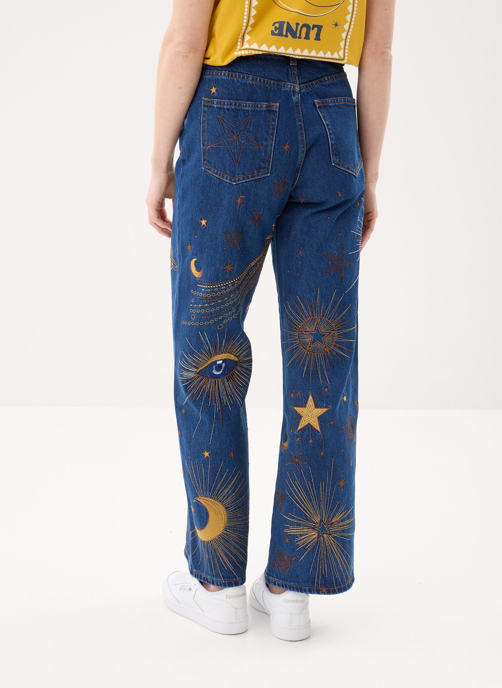 Flared Jeans Zephyra damen blau La Petite Etoile Flared Jeans Zephyra damen blau Wash