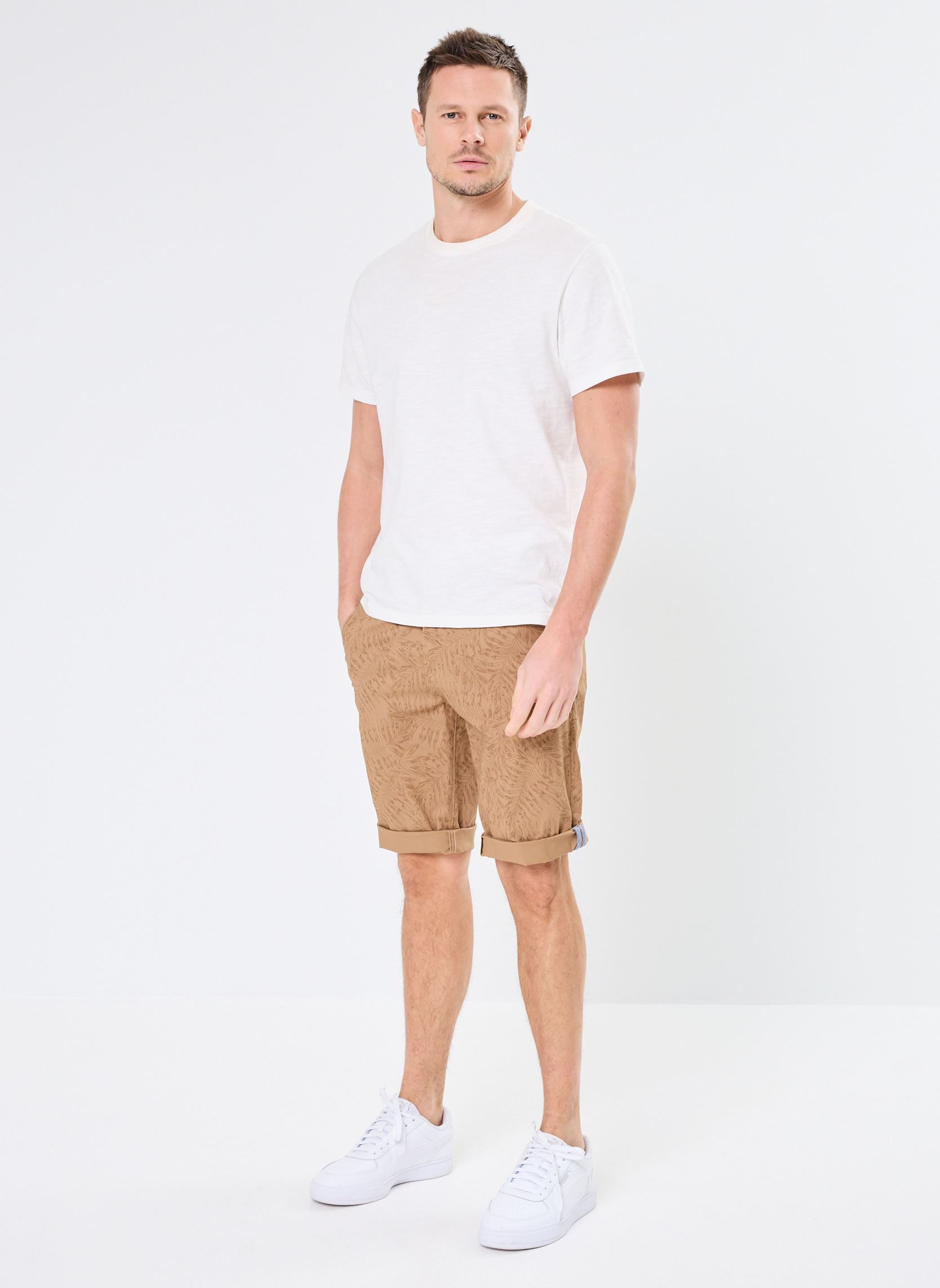 Bermudas SADAO bermuda homme beige MADE BY Bermudas SADAO bermuda homme beige IMP_FEUILLE_TYGER