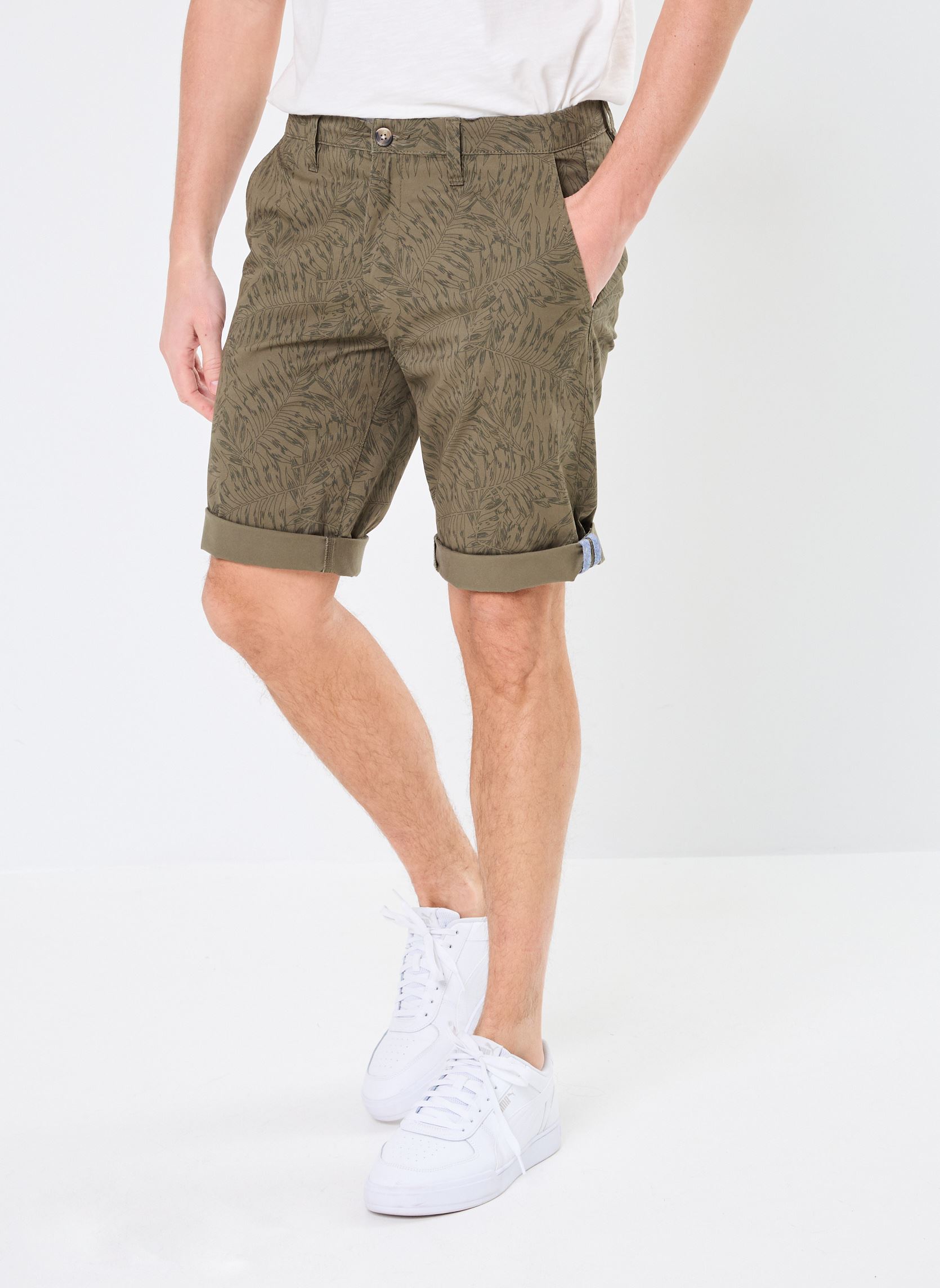 Bermudas SADAO bermuda homme vert MADE BY Bermudas SADAO bermuda homme vert IMP_FEUILLE_GRAPE LEAF