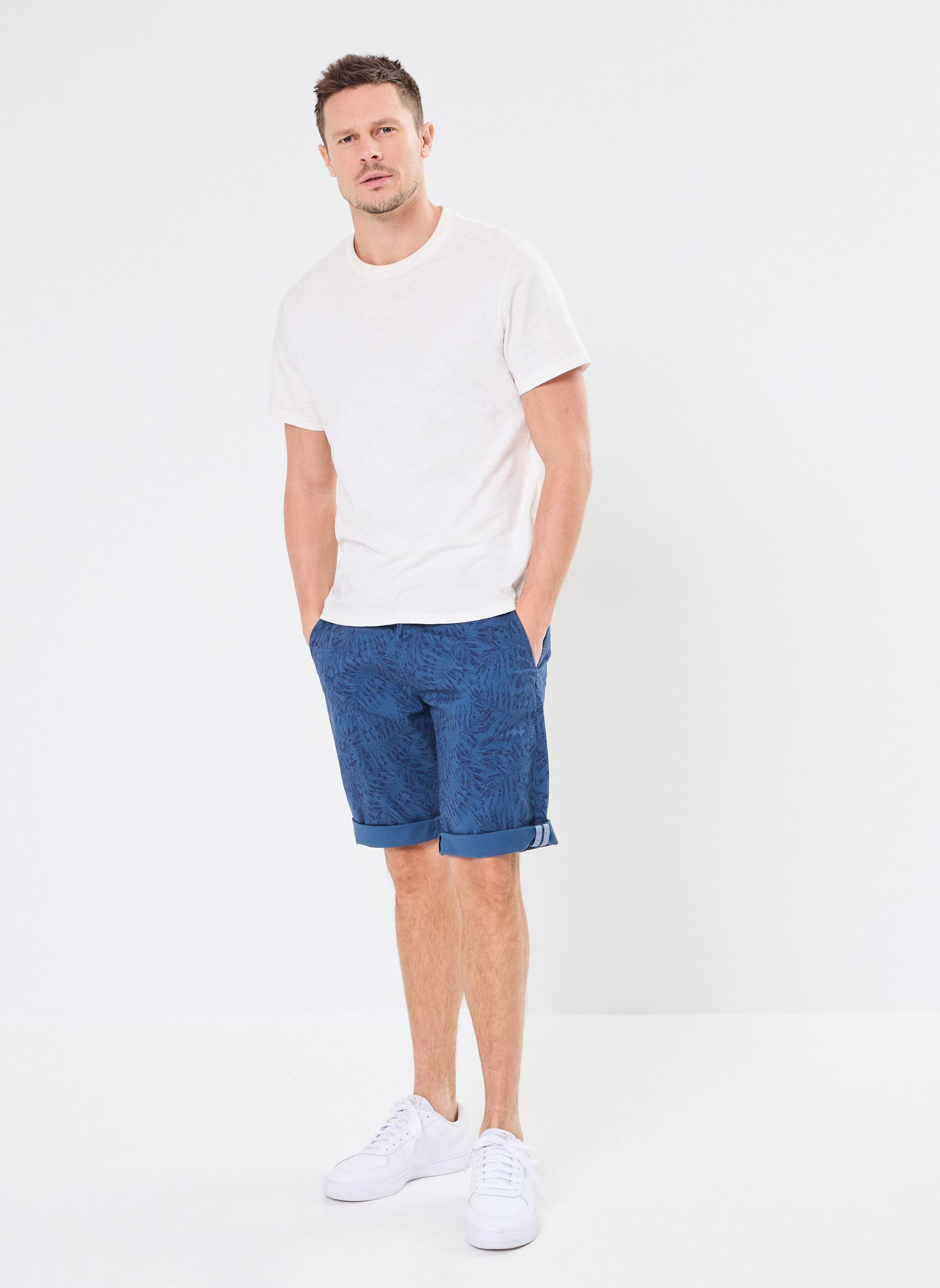 Bermudas SADAO bermuda homme bleu MADE BY Bermudas SADAO bermuda homme bleu IMP_FEUILLE_ENSIGN BLUE