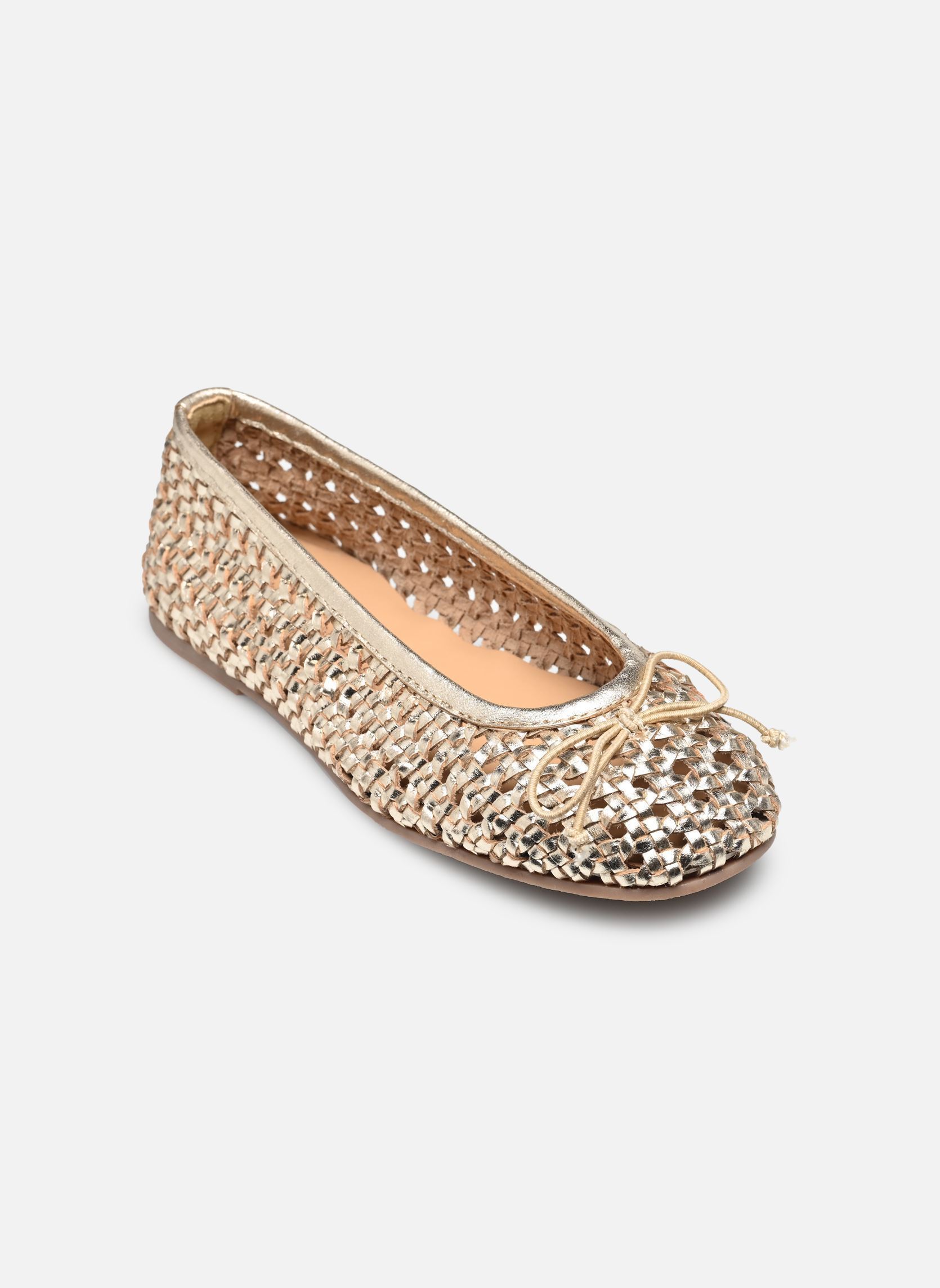 Ballerines CHELLY fille or et bronze Rose et Martin Ballerines CHELLY fille or et bronze Doré