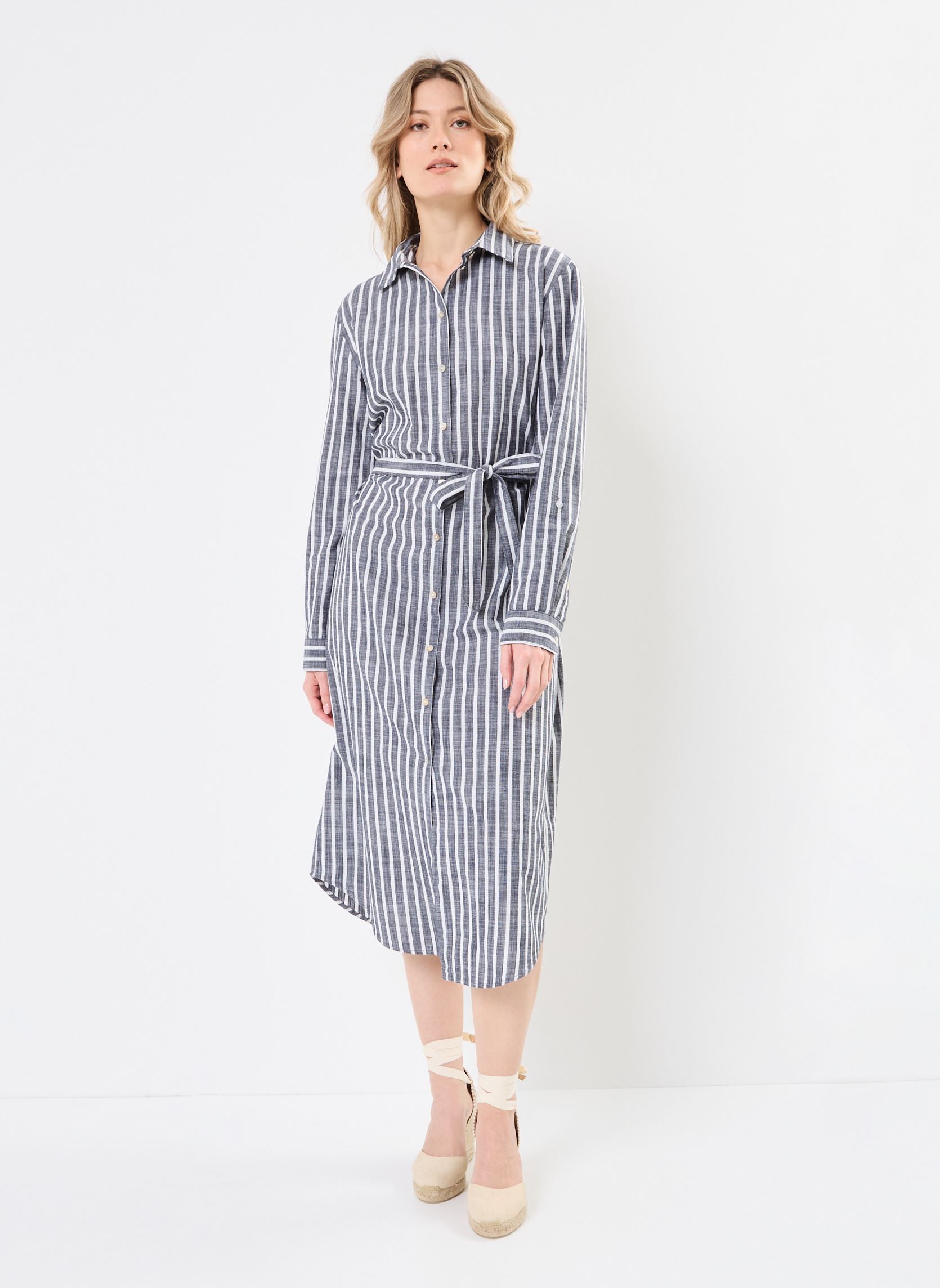 Hemdkleider ROBE-CHEMISE-RAYURES damen blau Georgia Rose Hemdkleider ROBE-CHEMISE-RAYURES damen blau IMP_RAYURE TRANSATBLANC_MARINE