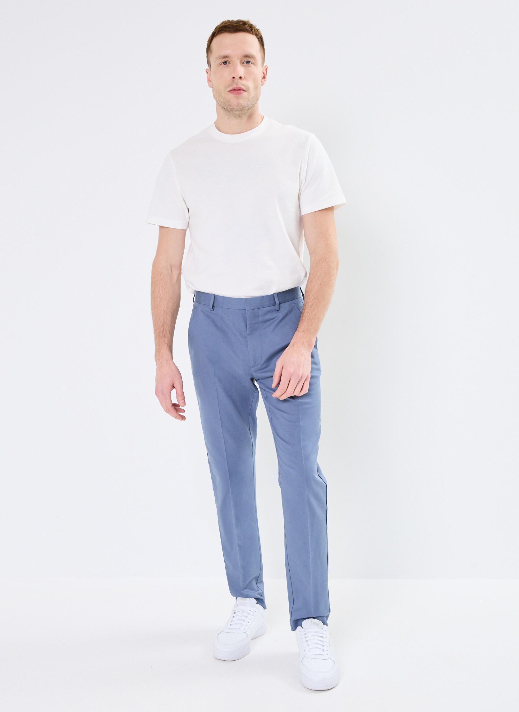 Pantalons chino PLIN homme bleu Marvin&Co Pantalons chino PLIN homme bleu CHINA BLUE