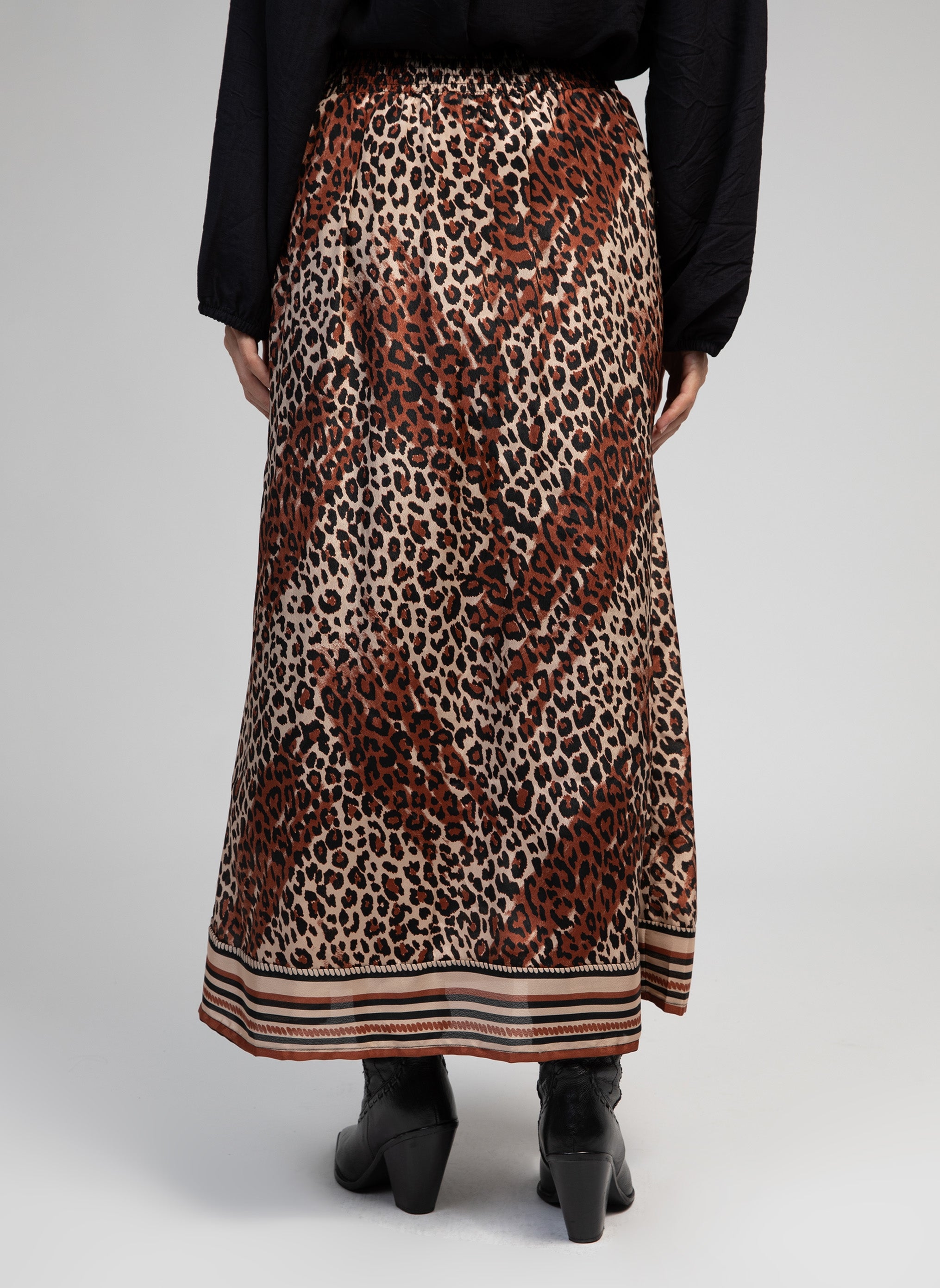 Jupes mi-longues Marron pour femme