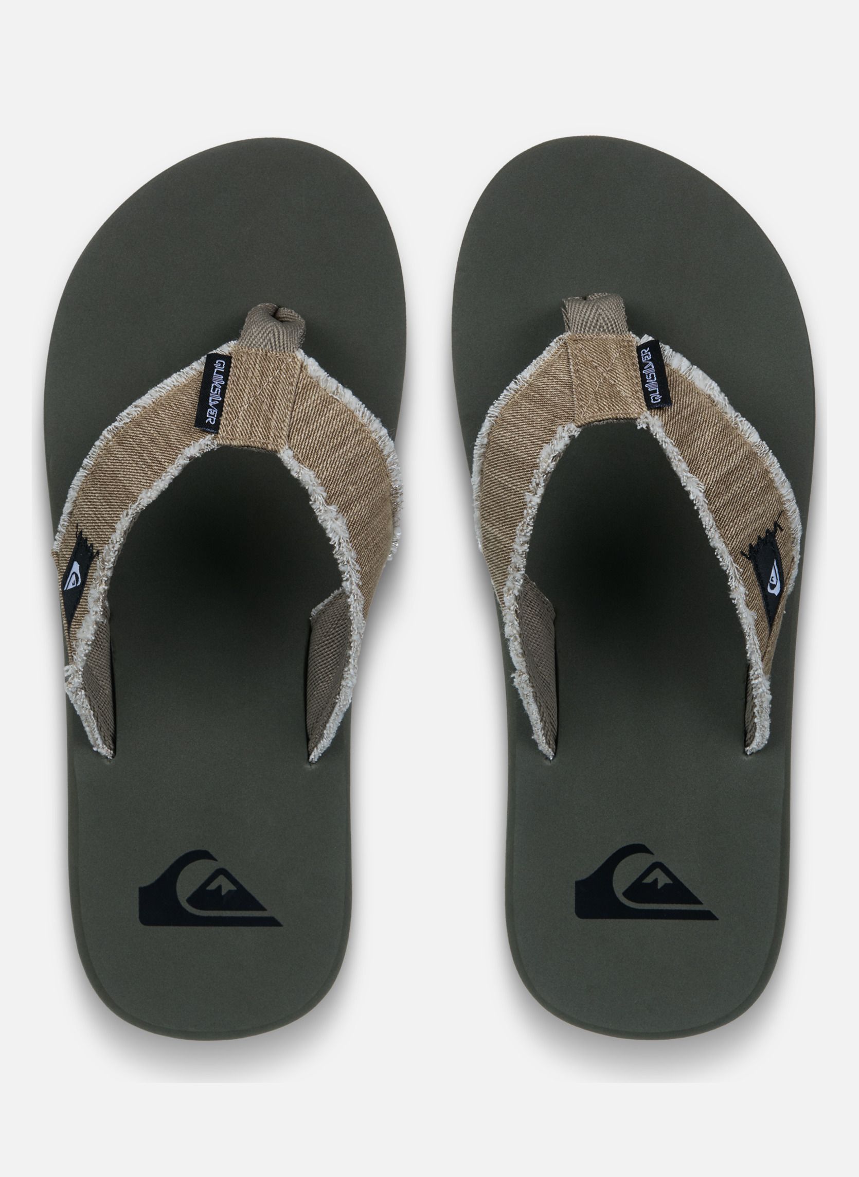 Tongs Monkey Abyss homme vert Quiksilver Tongs Monkey Abyss homme vert Vert olive