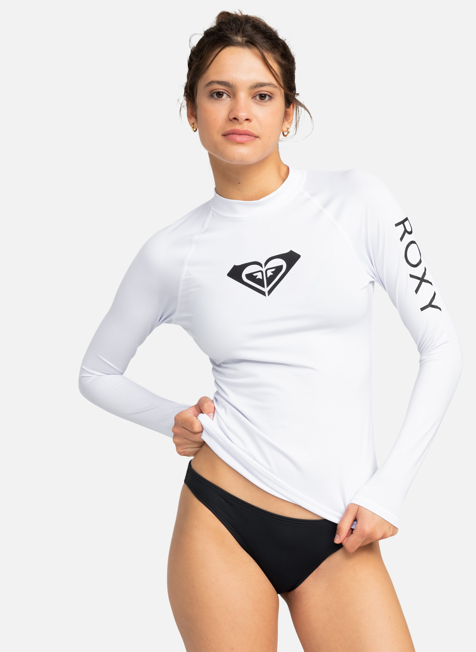 Tee-shirts Lycra manches longues WHOLE HEARTED. femme blanc Roxy Tee-shirts Lycra manches longues WHOLE HEARTED. femme blanc Blanc