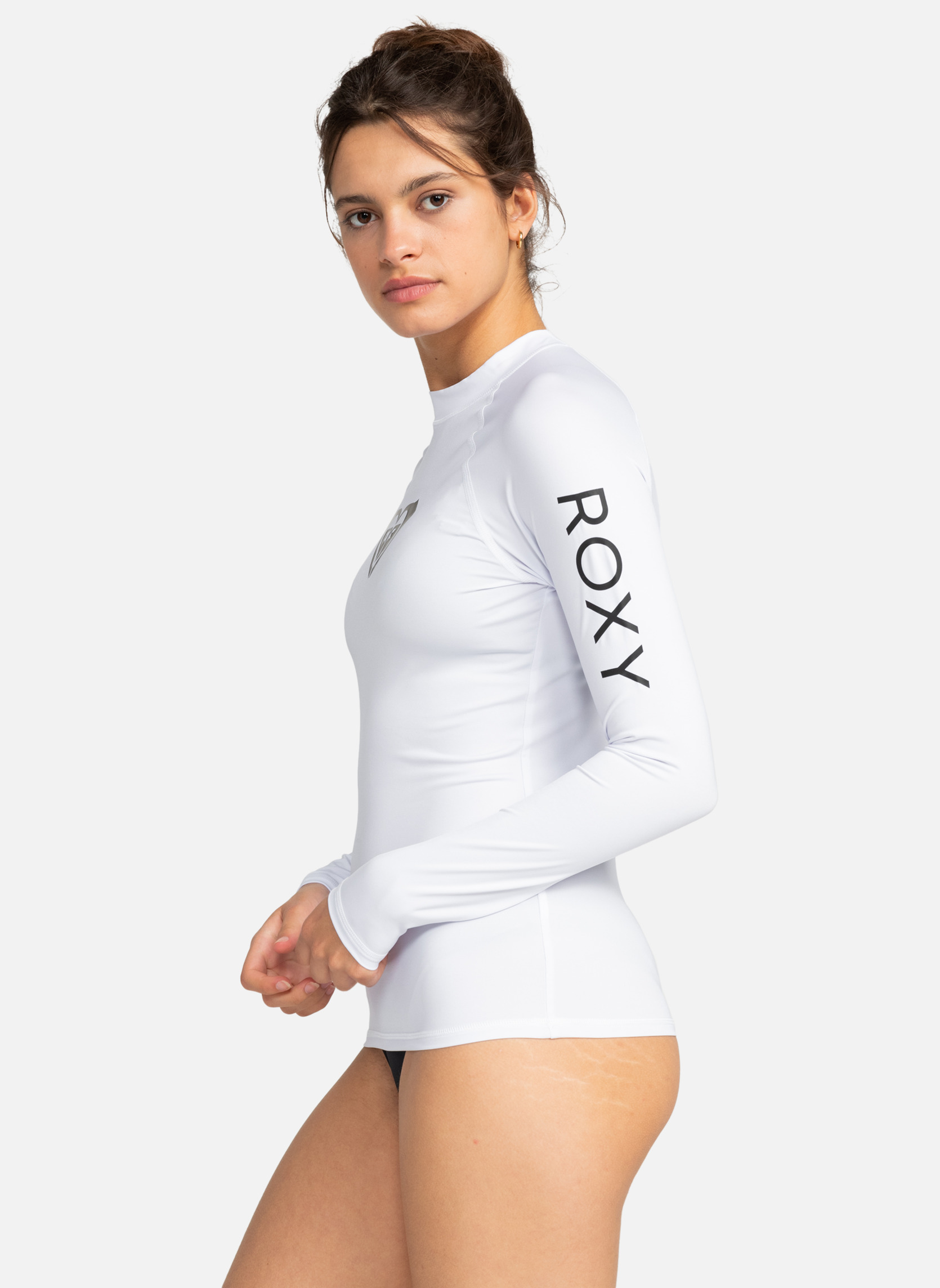 Tee-shirts Lycra manches longues WHOLE HEARTED. femme blanc Roxy Tee-shirts Lycra manches longues WHOLE HEARTED. femme blanc Blanc
