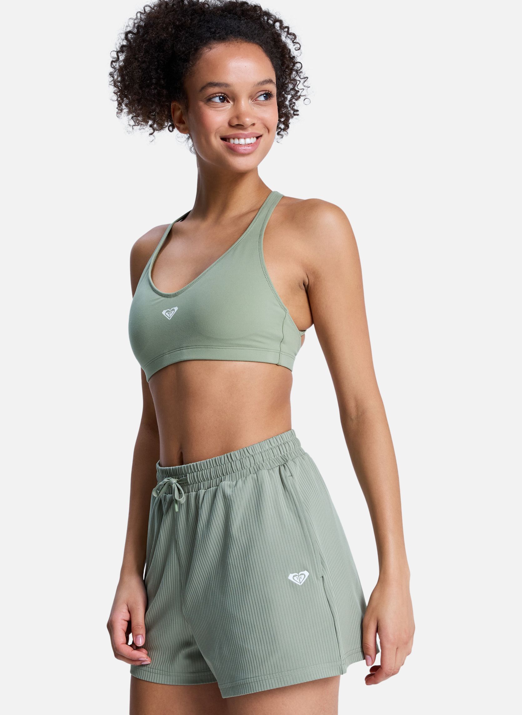 Brassières Heart Into It femme vert Roxy Brassières Heart Into It femme vert Vert