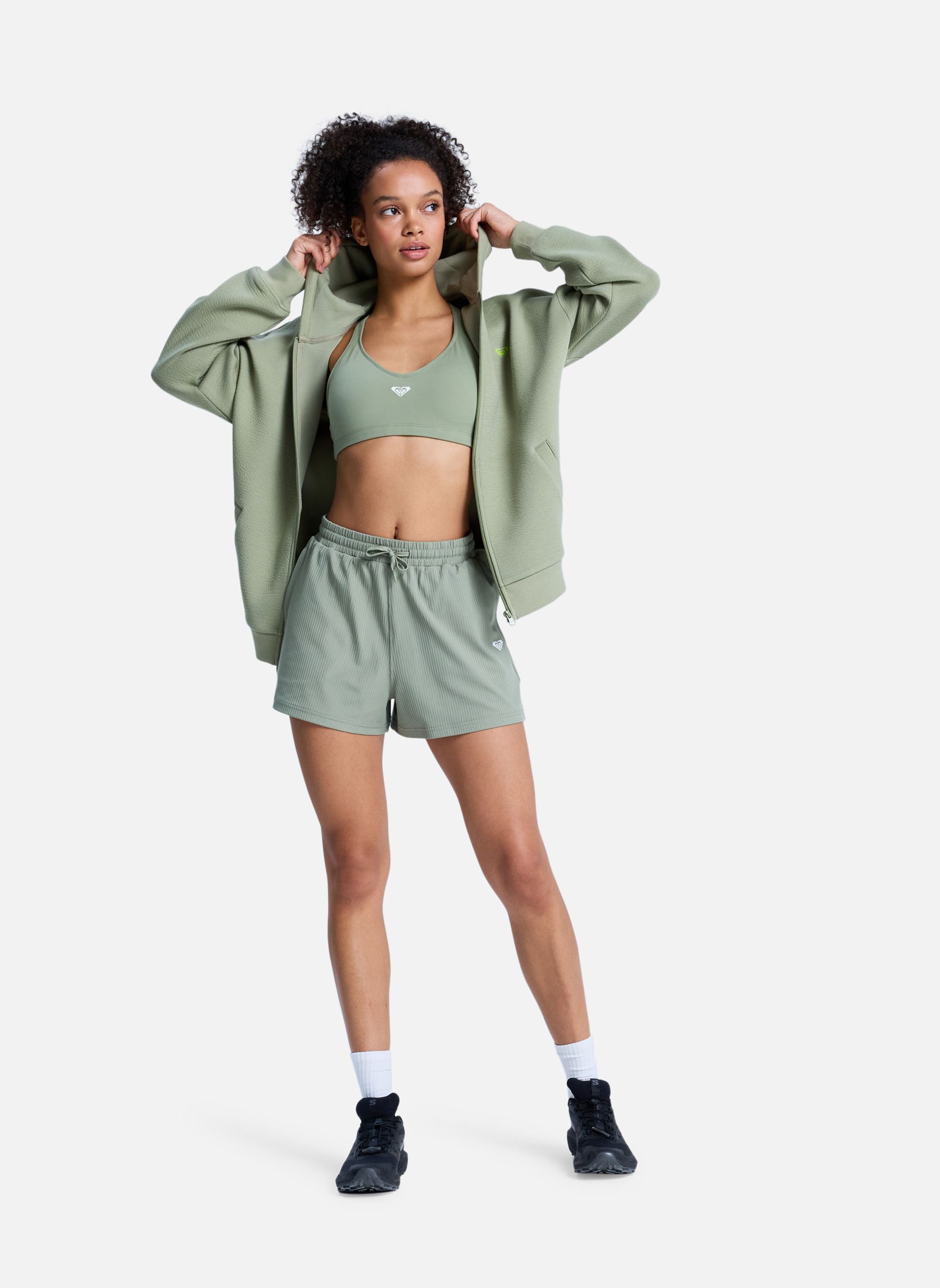 Brassières Heart Into It femme vert Roxy Brassières Heart Into It femme vert Vert