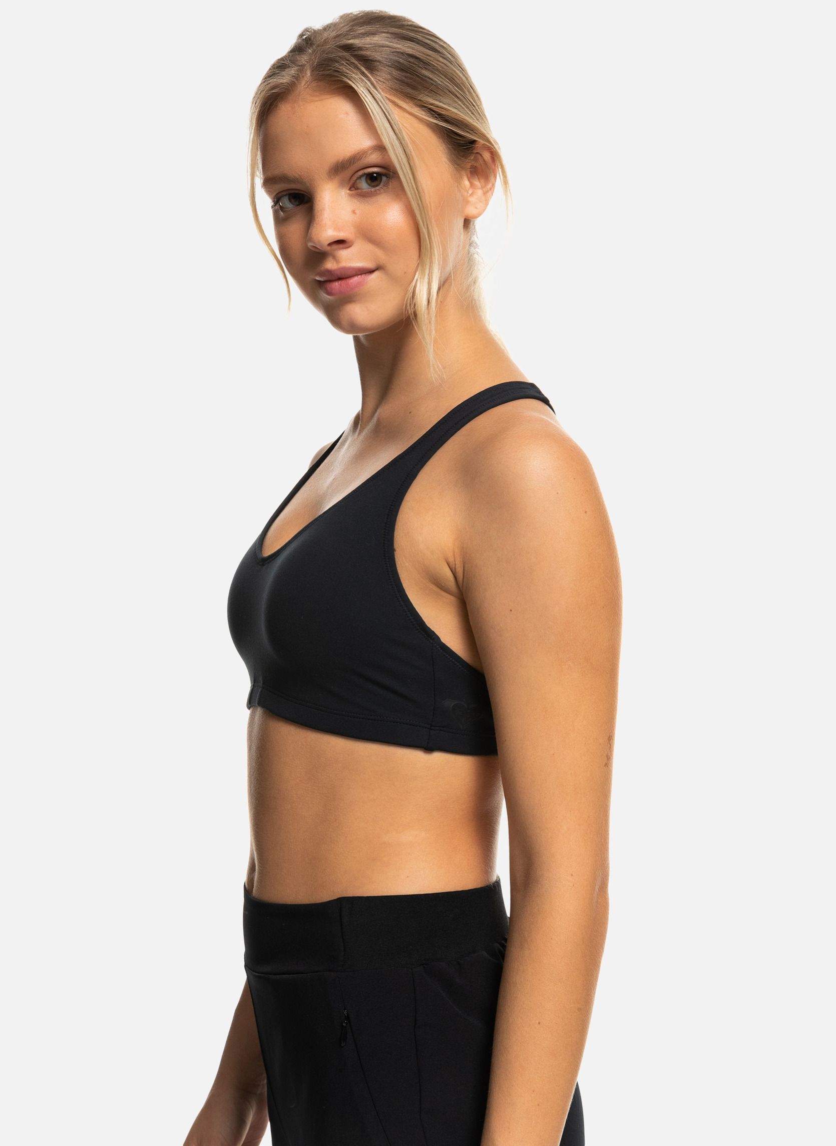 Brassières Brassière de sport HEART INTO IT femme noir Roxy Brassières Brassière de sport HEART INTO IT femme noir Noir