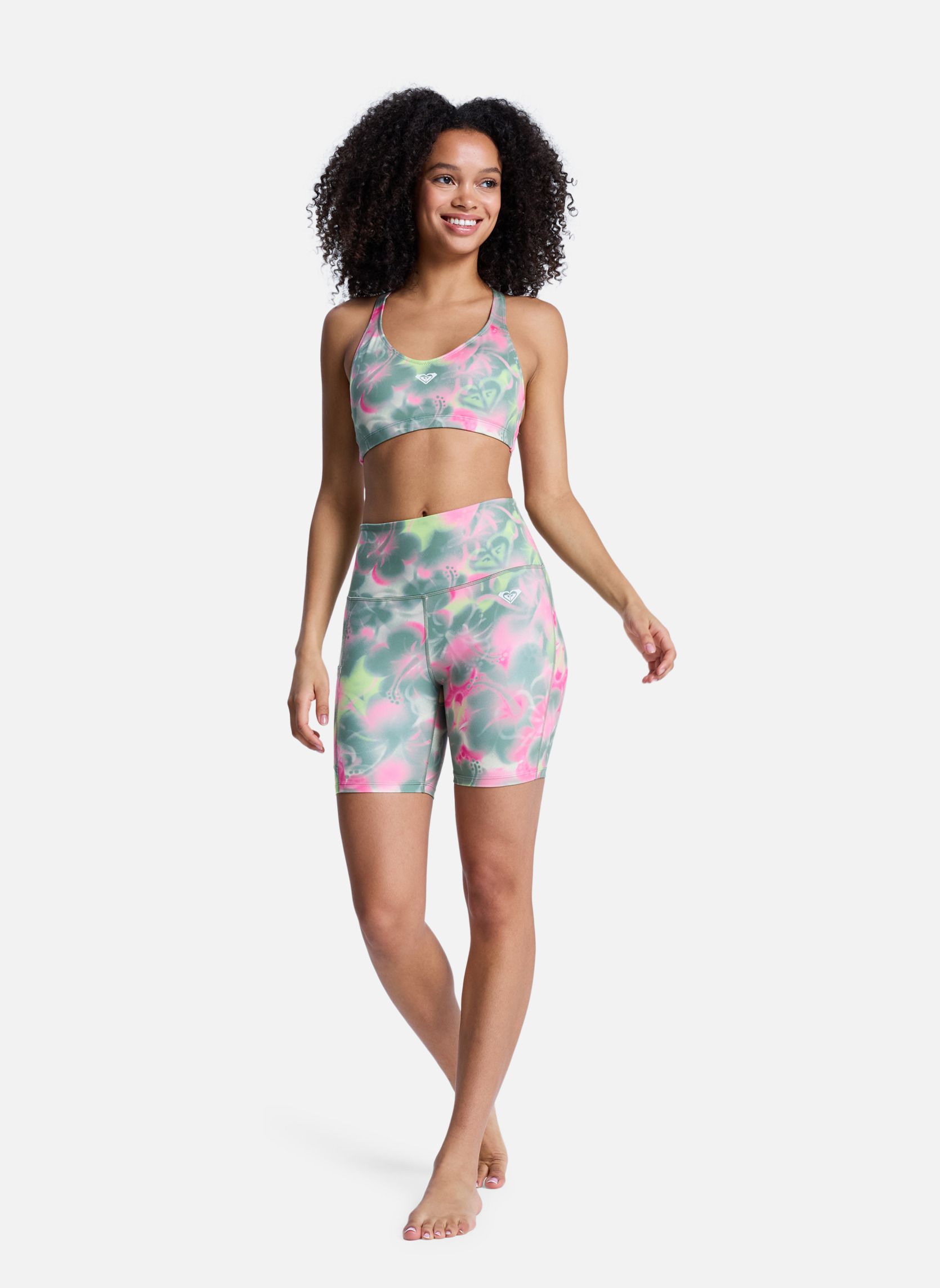 Shorts Short Biker de sport HEART INTO IT BIKER PT. femme vert Roxy Shorts Short Biker de sport HEART INTO IT BIKER PT. femme vert Vert