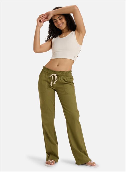 Roxy Pantalons droit Oceanside femme vert